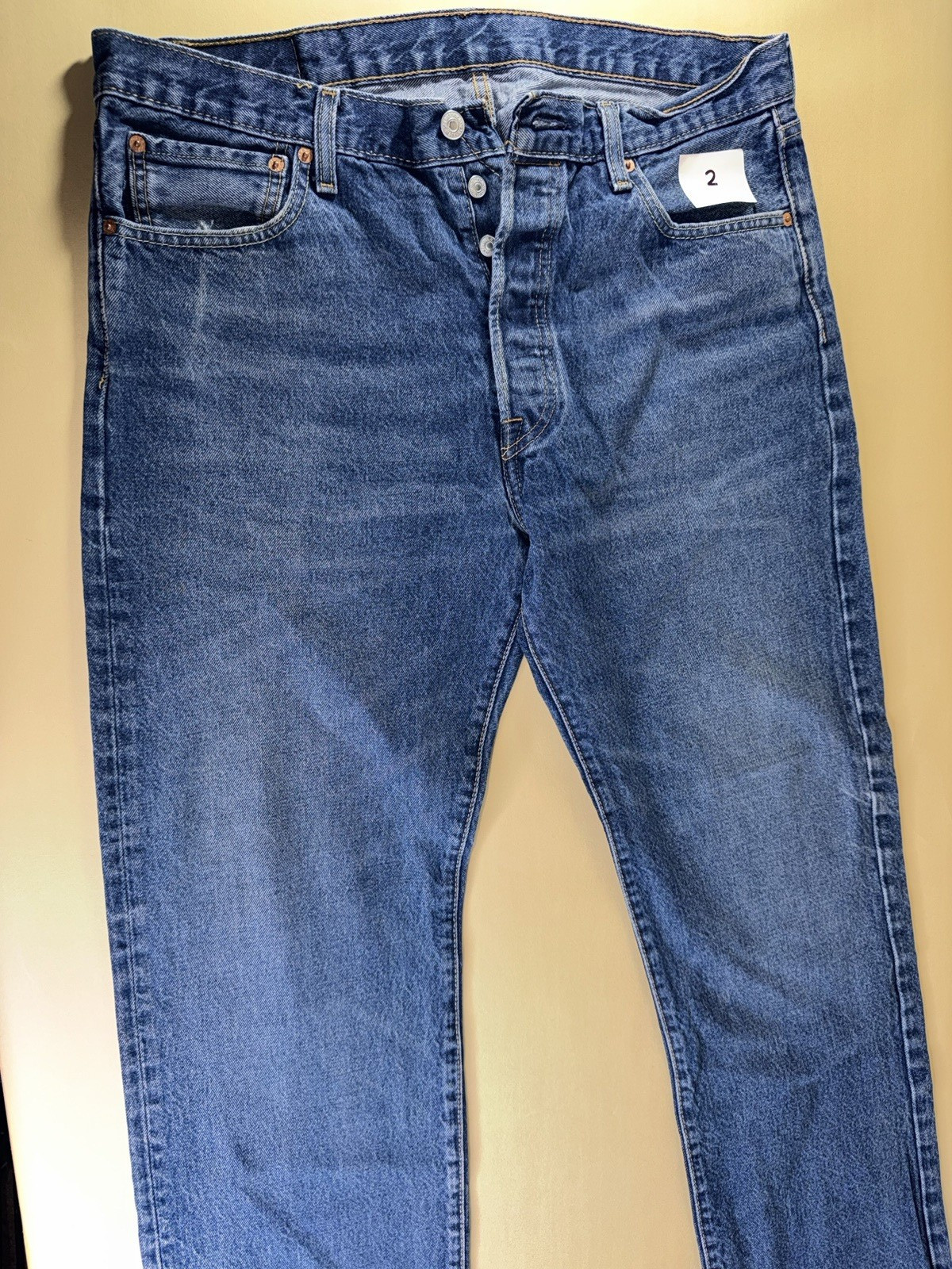Levi’s 501 Original Fit Button Fly Jeans Men’s W36 L32 Blue Straight Leg