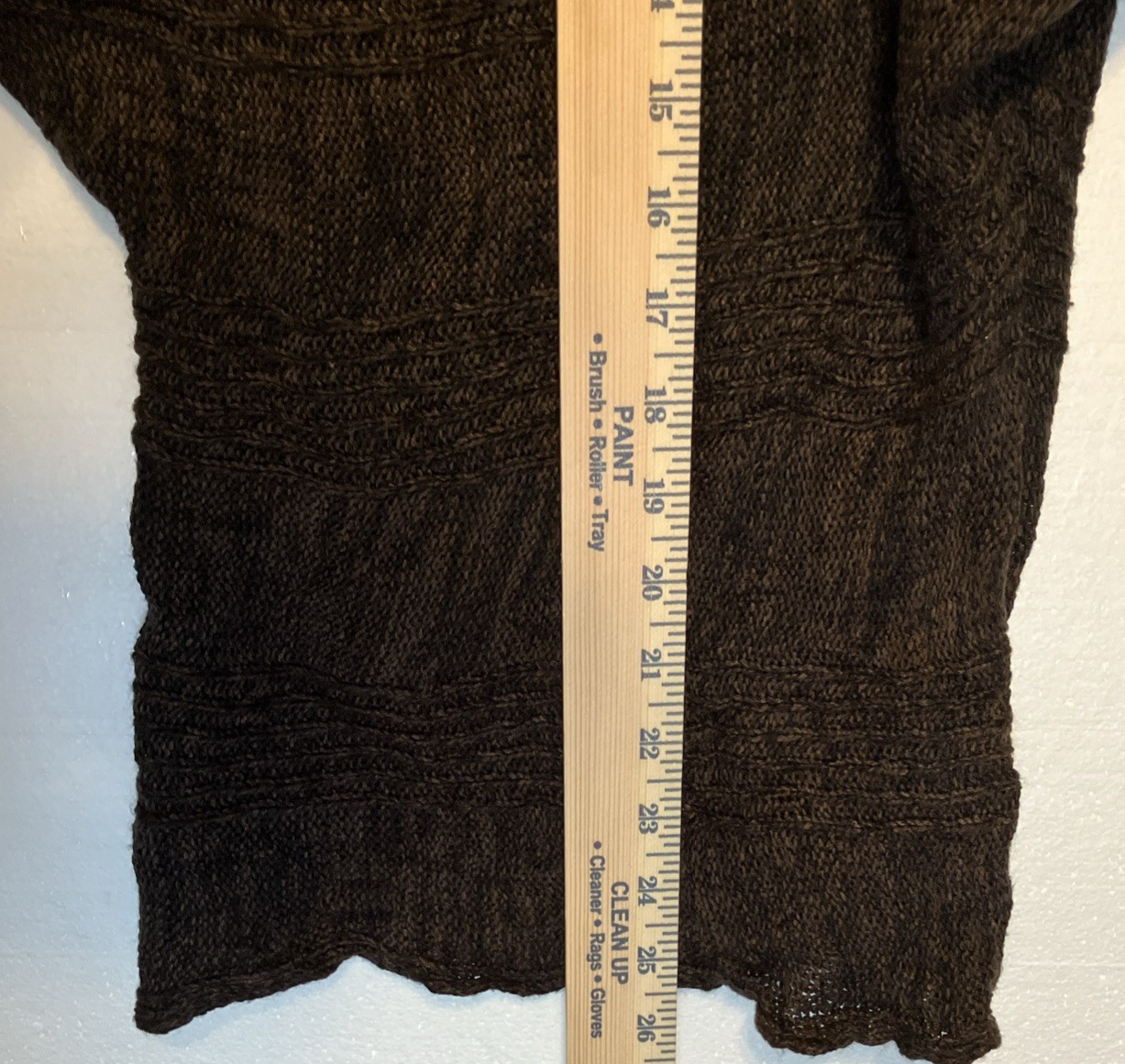 The Boutique Ladies’ Tunic size XL Boho Style Brown Knitted Fabric