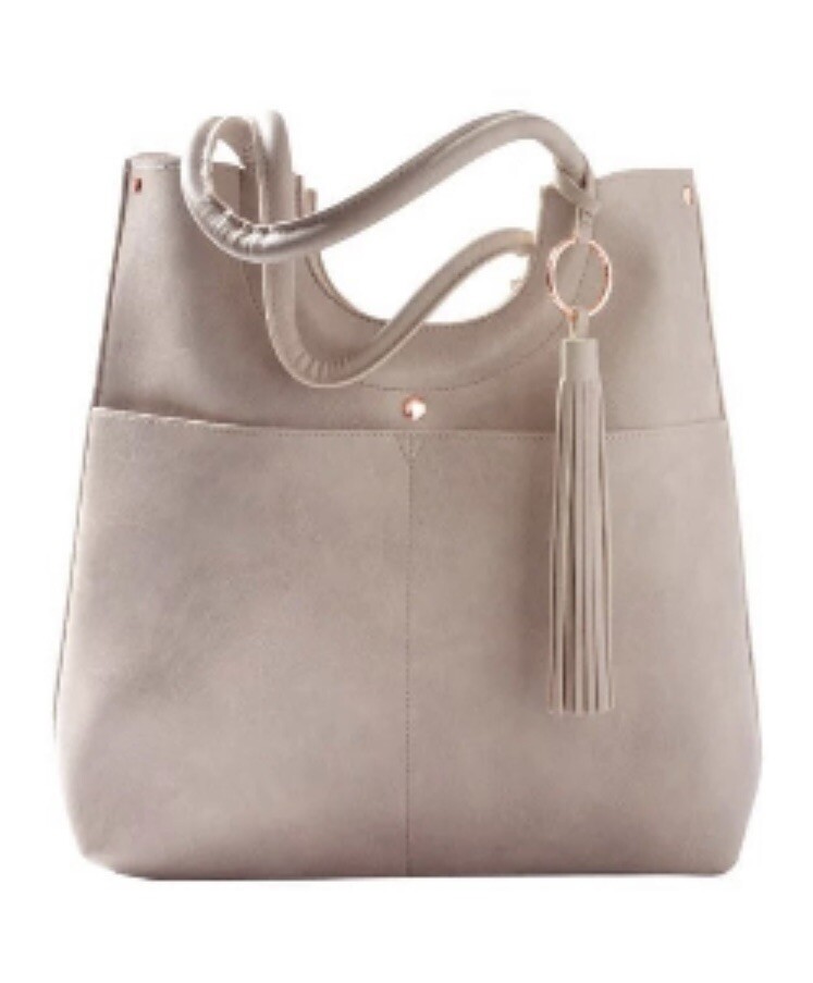 Spacious Stone Purse Deep Pockets Top Handle Snap Closure with Dust Bag