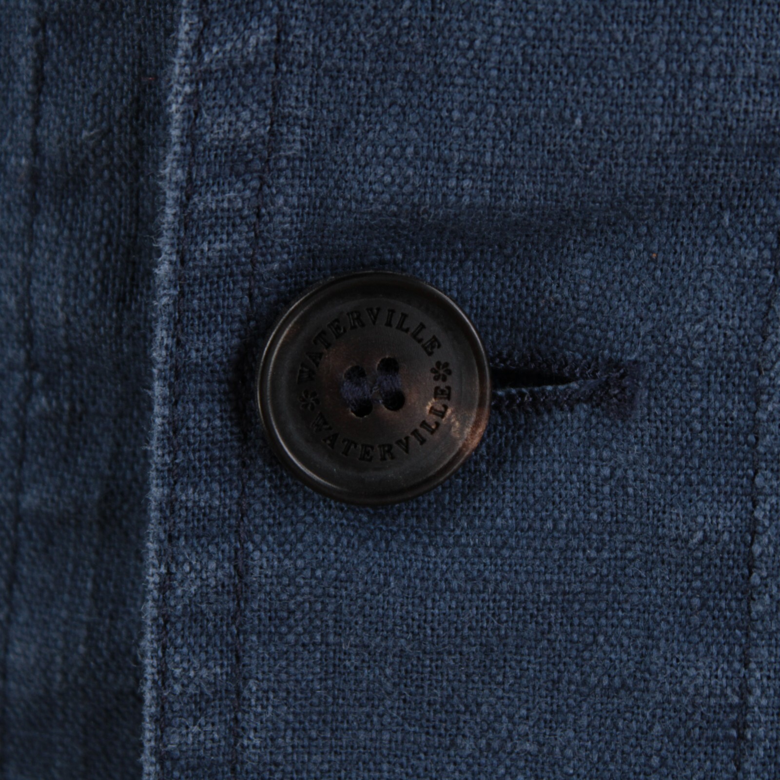 Waterville NWT 100% Linen Overshirt Size 50 (M US) Barret In Solid Blue