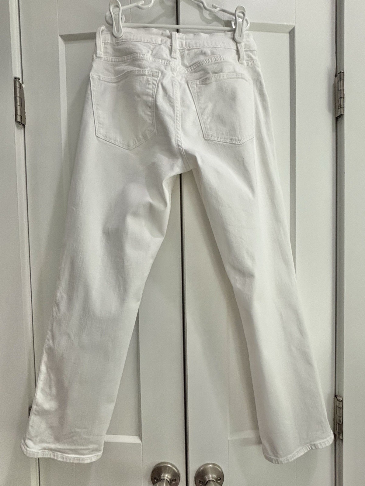 FRAME Le High Straight White/Blanc Denim Jeans, Size 25