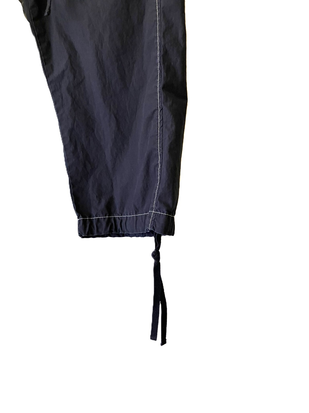 UNIONBAY Black Cargo Capris Contrast Stitching Size 7