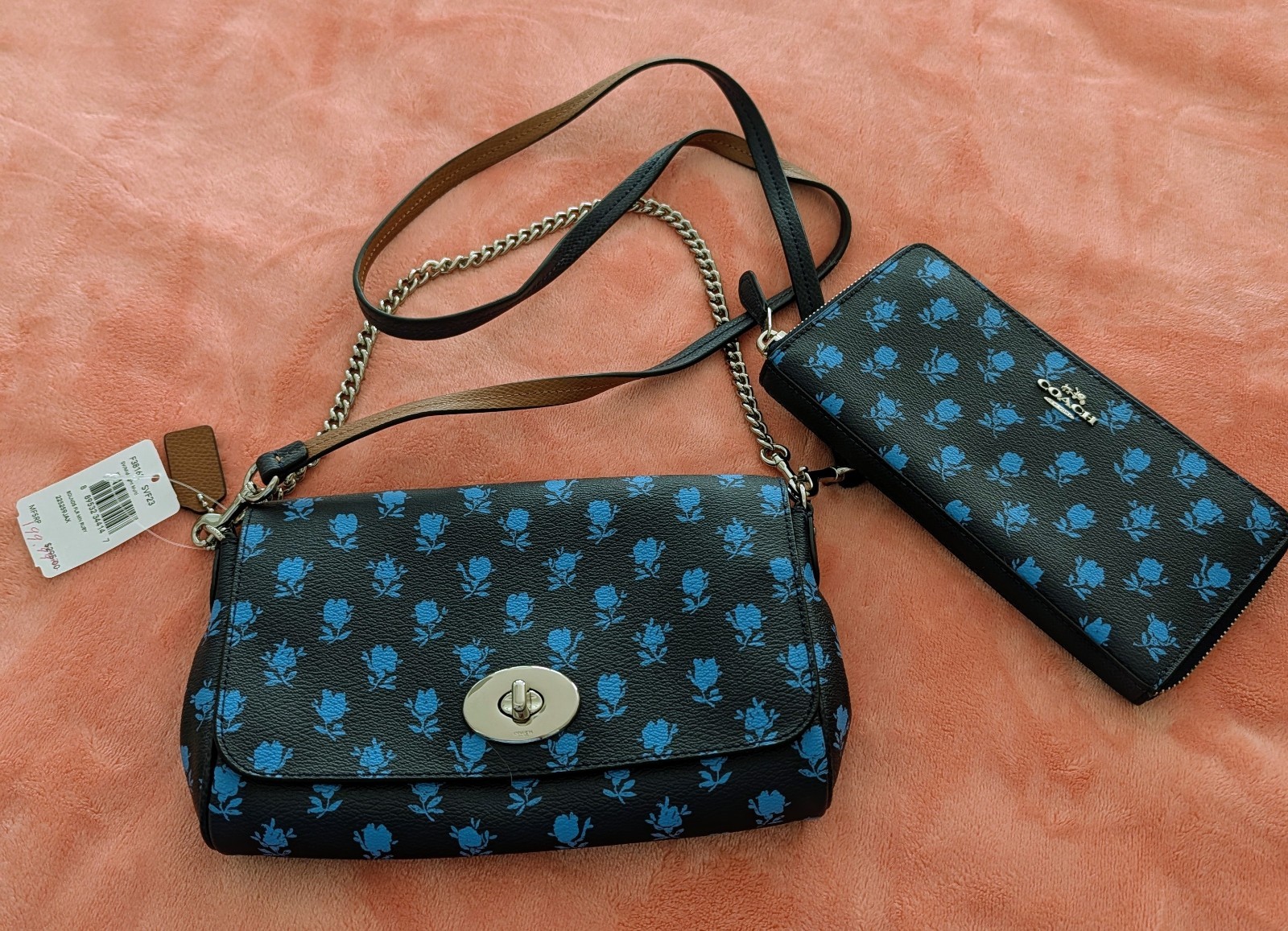 COACH F358182 BADLANDS MINI RUBY CROSSBODY BAG & WALLET SET NEW W/TAGS!