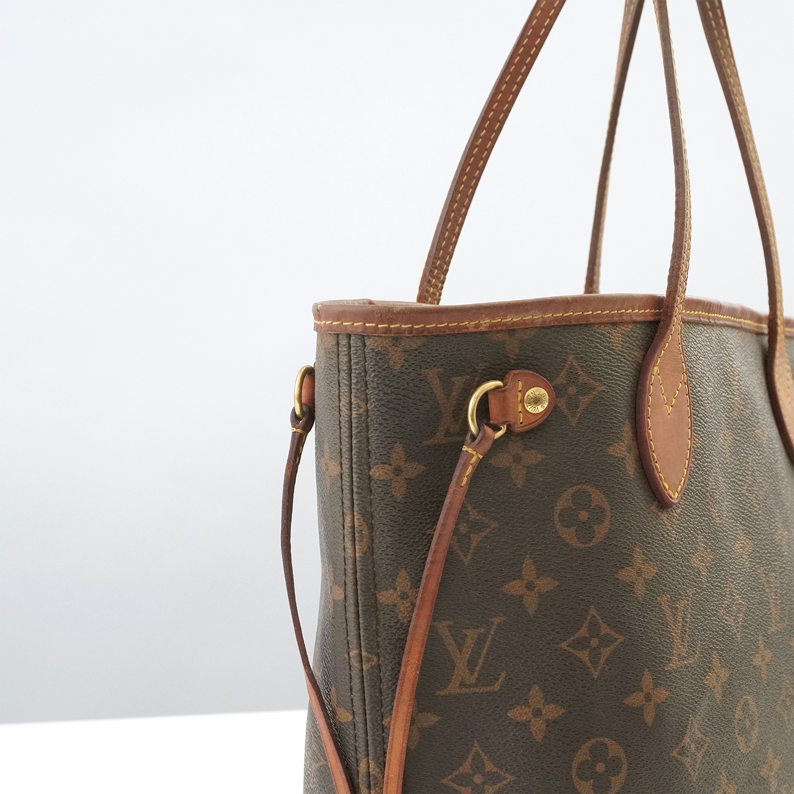 LOUIS VUITTON LV Monogram Neverfull PM M40155 Tote Bag Brown VI2130 Auth #56747A
