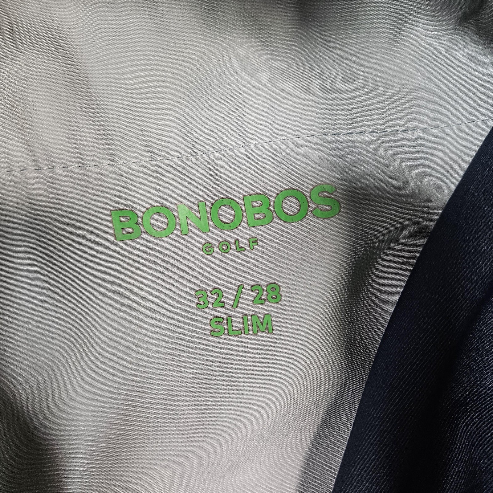 Bonobos Pants Mens 32×28 Blue Chino Slim Golf Microfiber Stretch Tapered