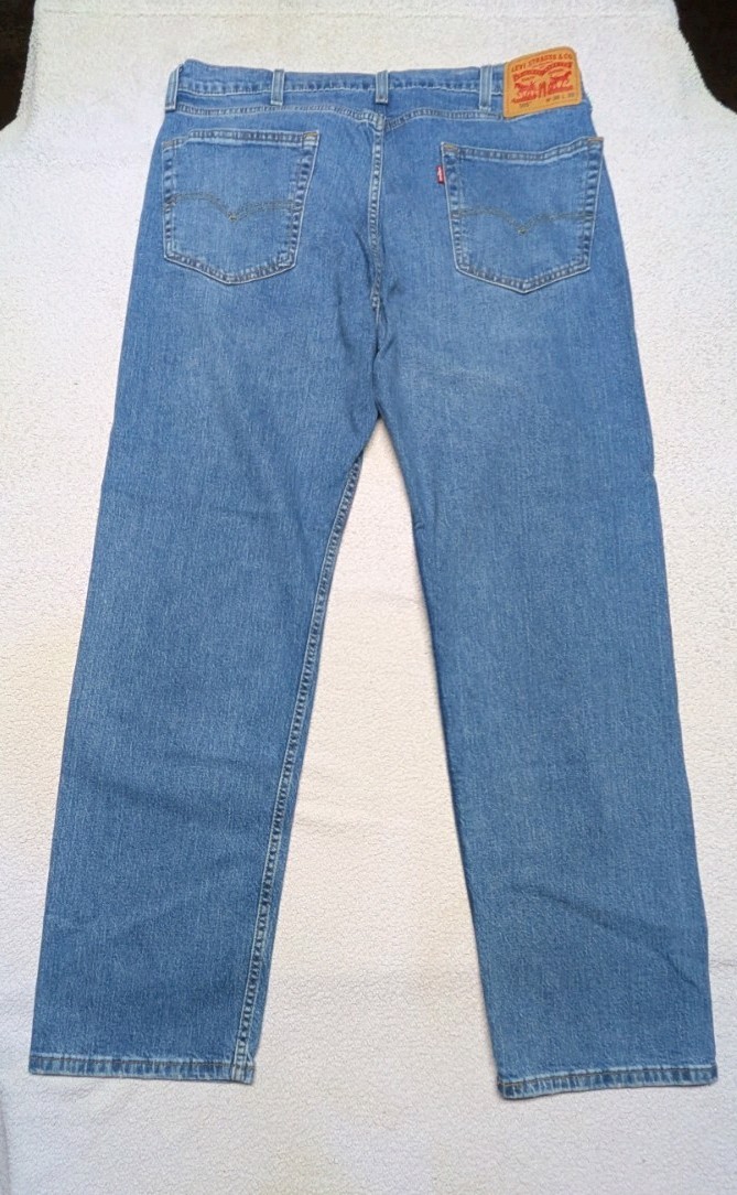 Levi’s Men’s 505 Blue Denim Jeans Straight Leg Regular Fit Mid Rise 5-Pocket