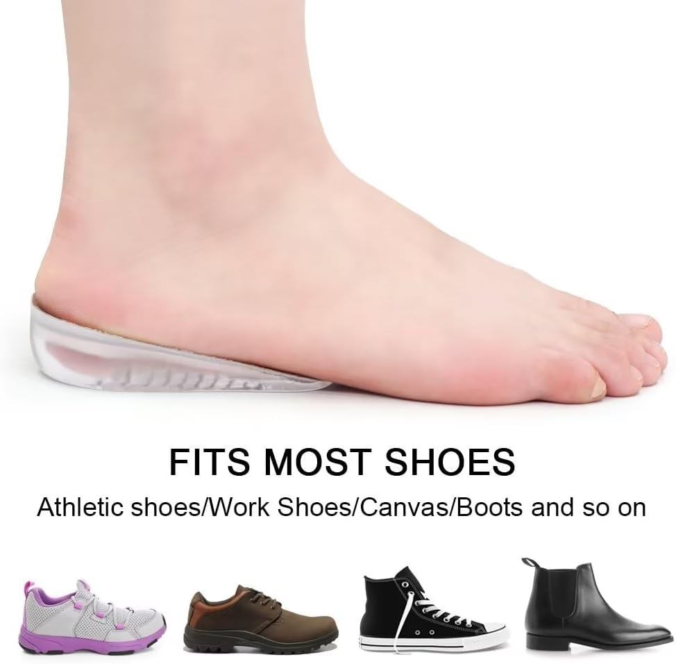 Gel Heel Lift Inserts – Discreet Elevation & Shock Absorption for Everyday Use