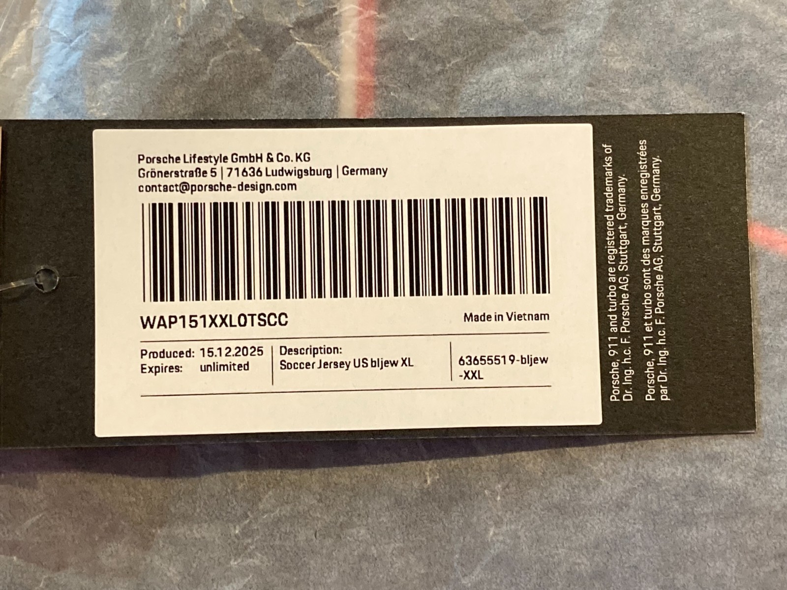 PORSCHE DESIGN / PUMA LTD ED. USA SOCCER STYLE T-SHIRT WITH COLLAR USA SIZE XXL