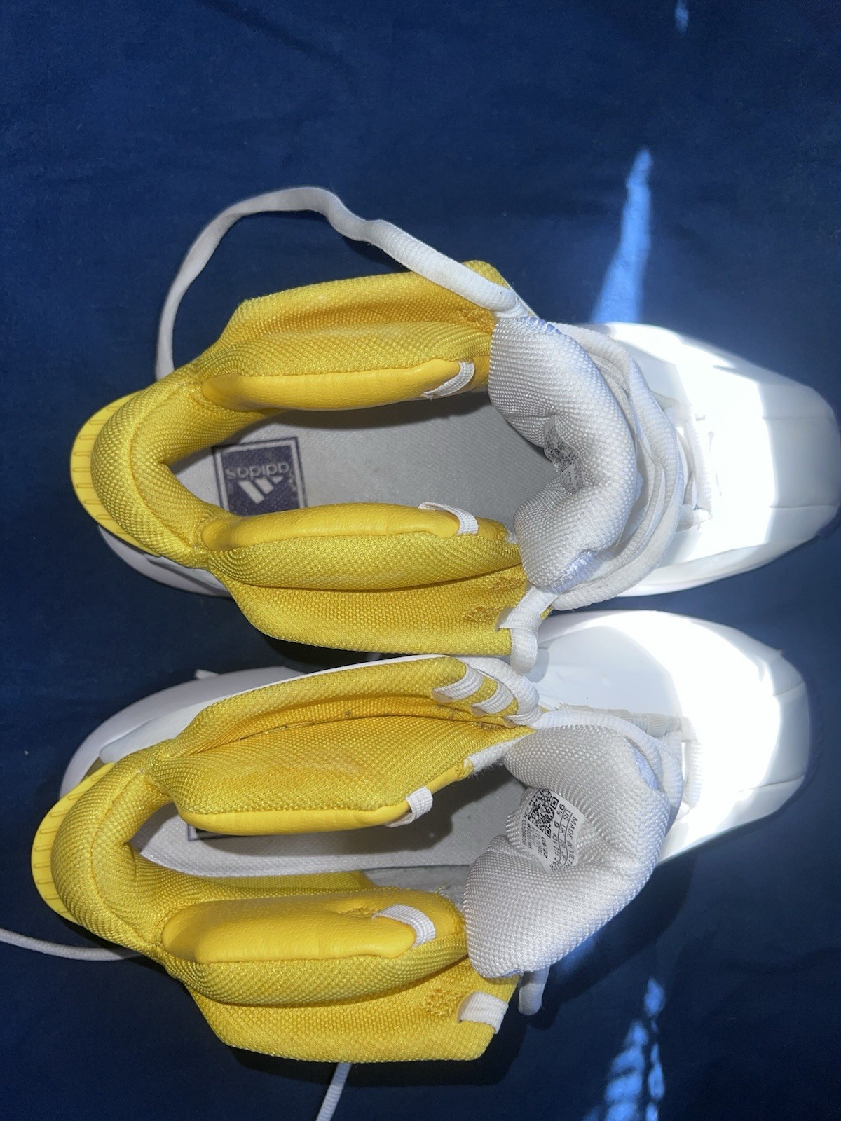 adidas Crazy 1 Kobe Men’s Mid Top Lace-Up Athletic Sneakers White Yellow Purple