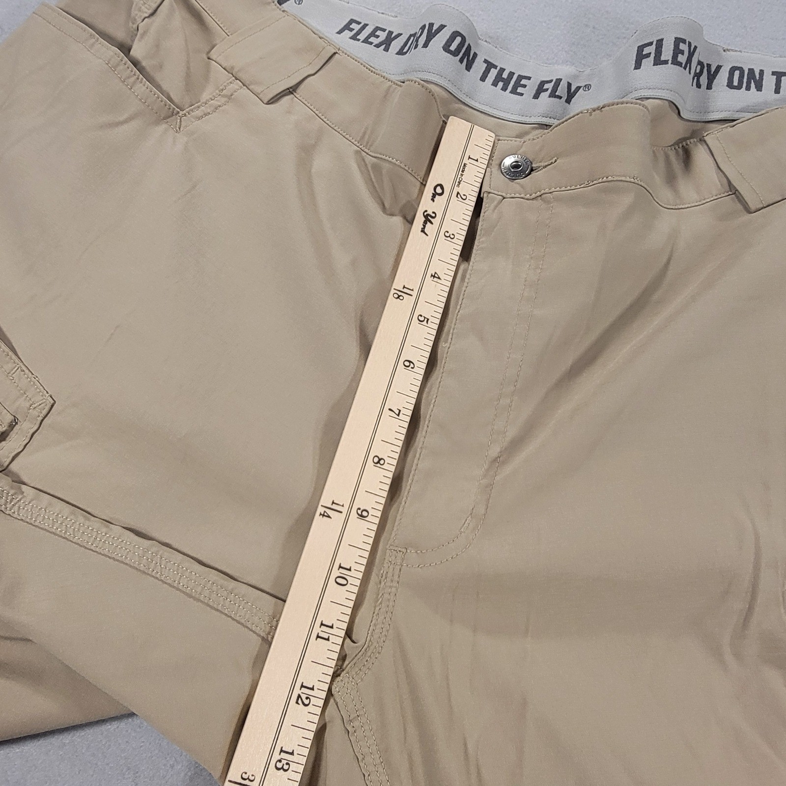 Duluth Trading Flex Dry On The Fly Cargo Pants Khaki Relaxed Fit Men’s 46×30