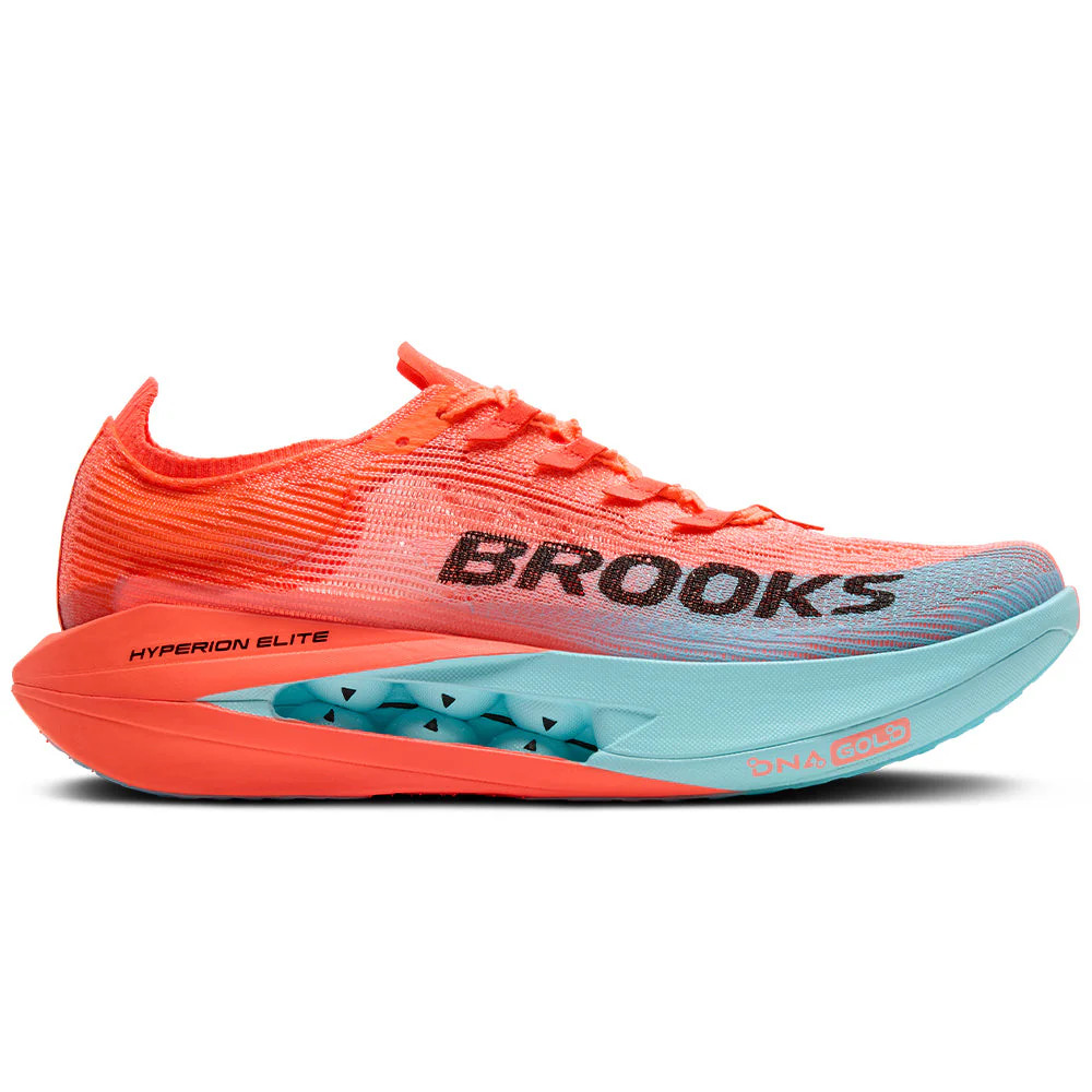 Women’s Brooks Hyperion Elite 5, Pink Clay/Atomizer Blue, 9 B Medium US