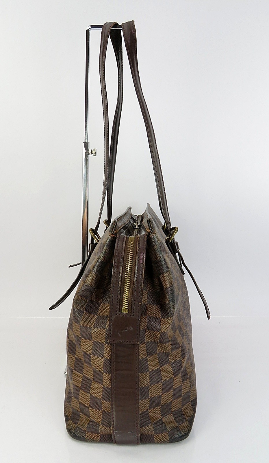 Authentic LOUIS VUITTON Chelsea Damier Ebene Tote Shoulder Bag Purse #63979