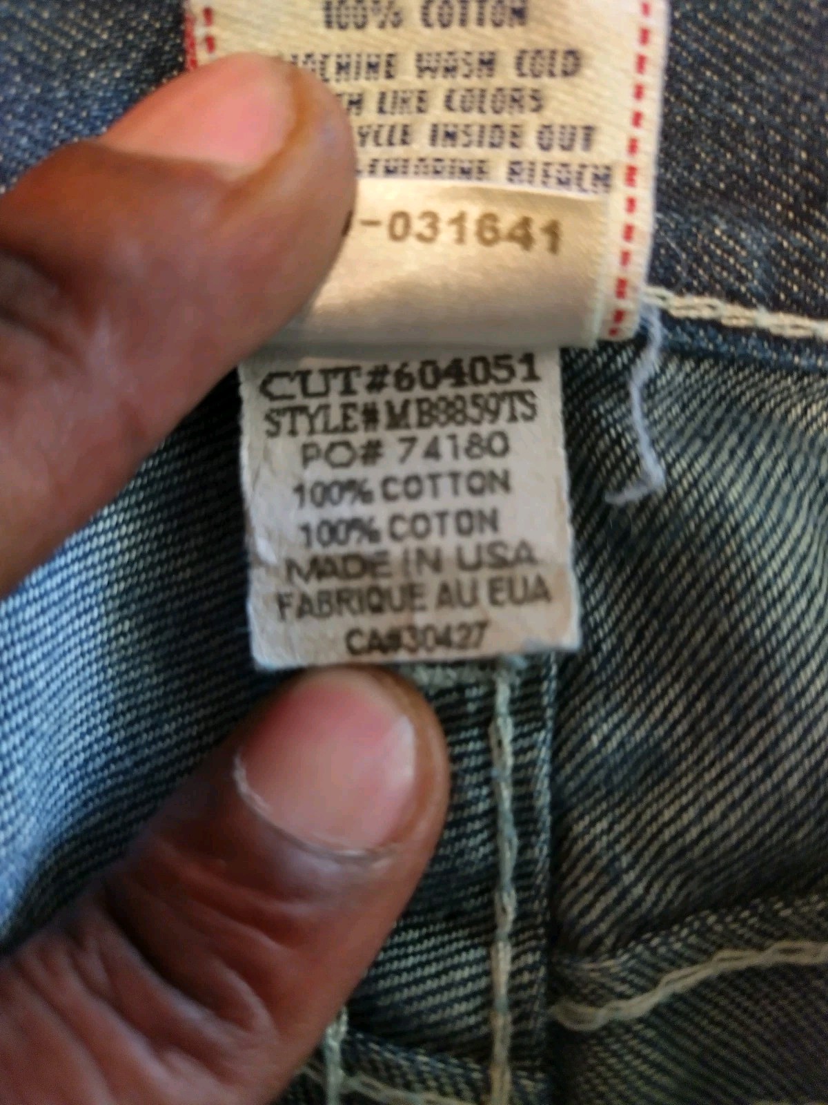 True Religion Jeans World Tour Ricky 36×30″ Blue Cut#60451 RN#112790