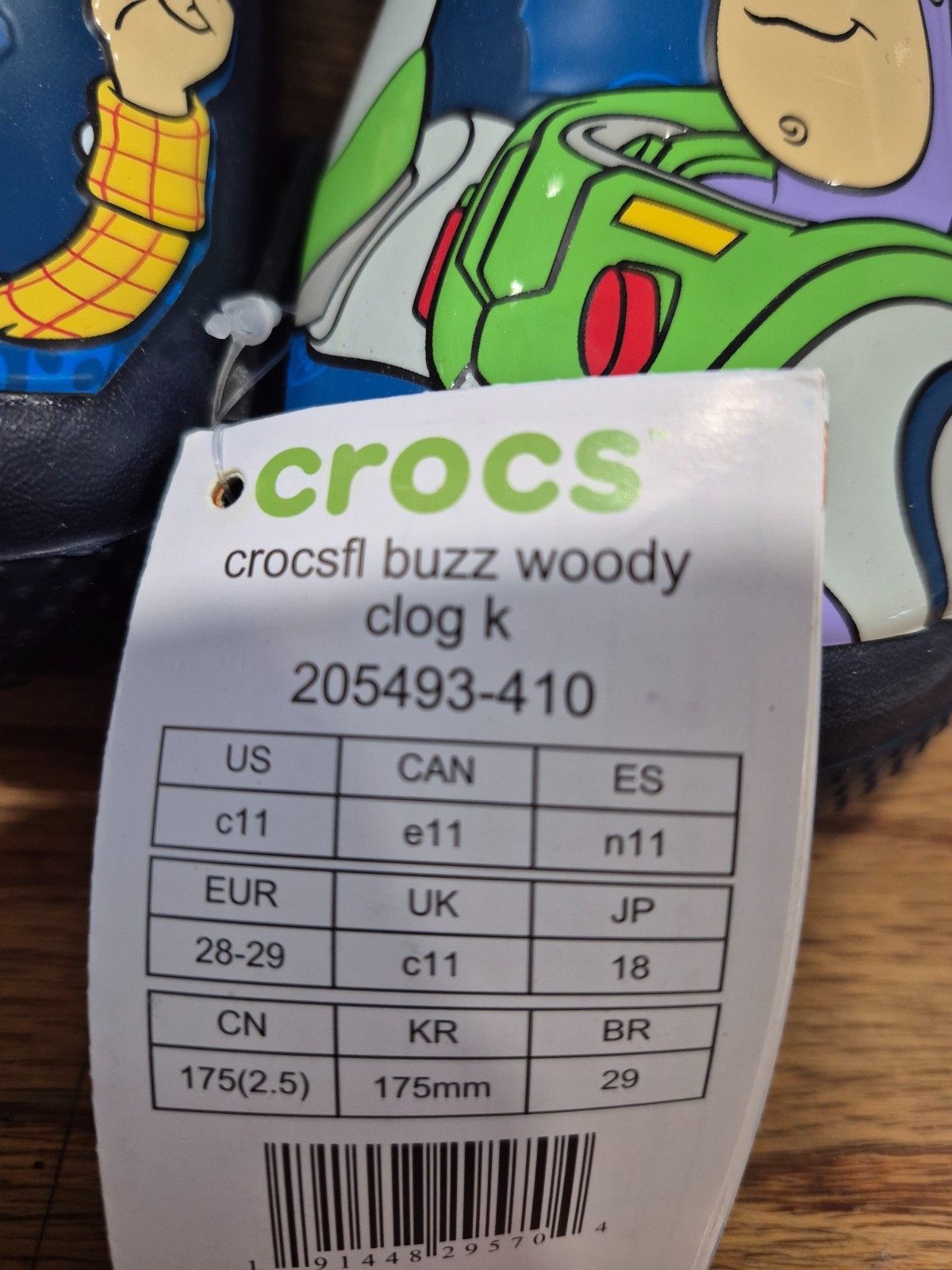 RARE NWT DISNEY CROCS Toy Story BUZZ Lightyear WOODY Clogs Size Child Kids C11