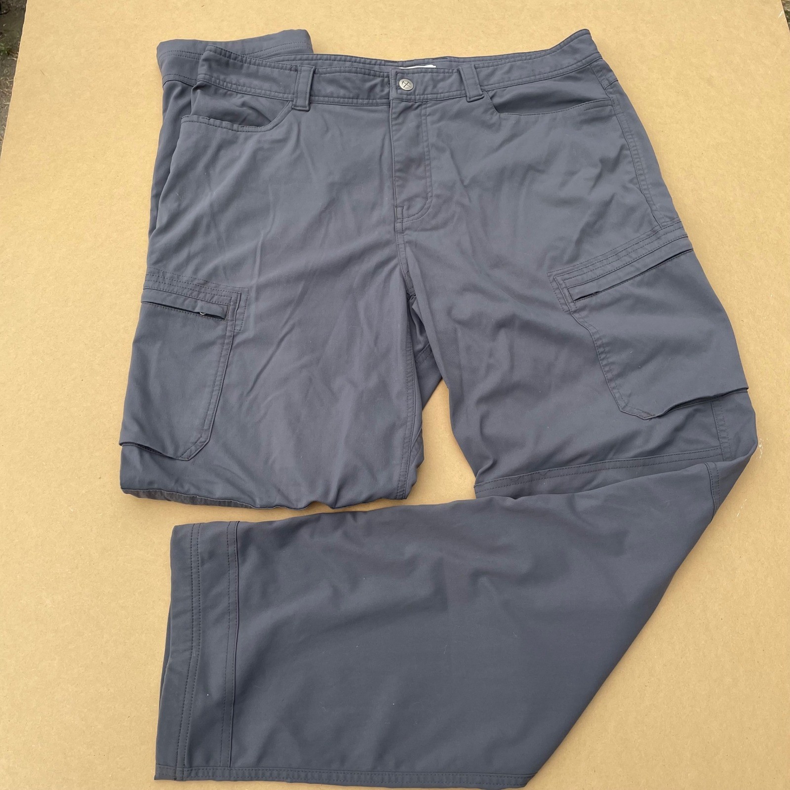 REI Co-op Cargo Pants Mens 36×32 Gray Outdoor Hiking Regular Fit Stretch Pockets
