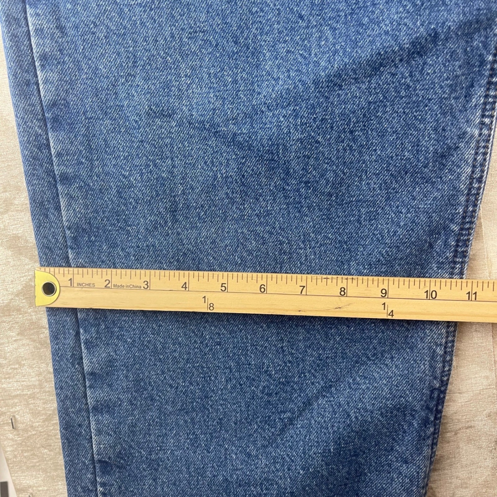 Carhartt B172 DST Flannel Lined Relaxed Fit Denim Jeans Mens 42×32 Blue Dark