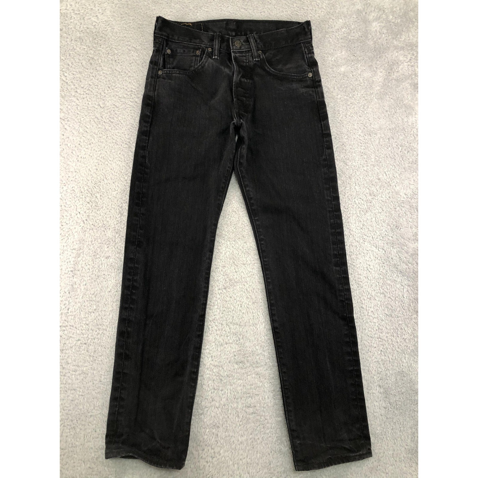Levis 501 Jeans Mens Size 28×30 Black Original Fit Straight