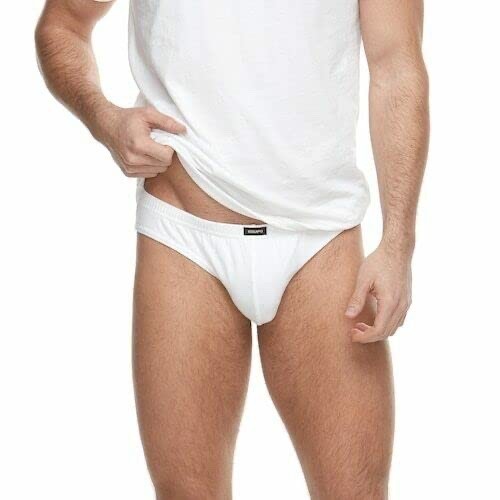 5 Pack Men’s Equipo Bikini Low-Rise Briefs White XL No Fly Cotton Underwear
