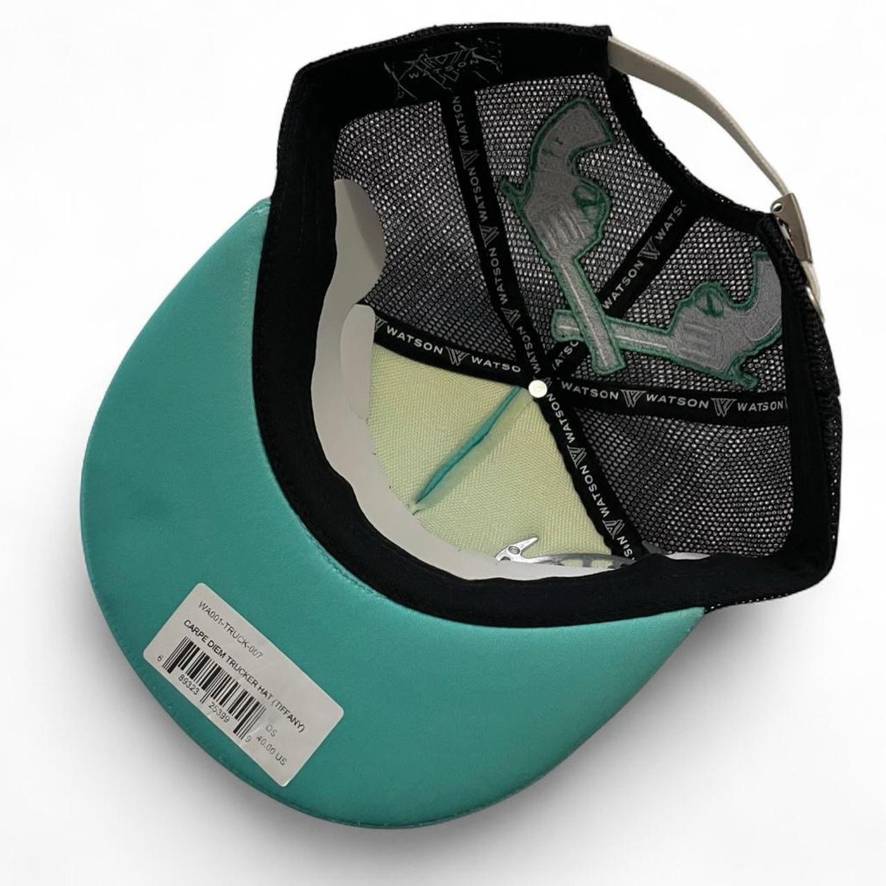 Carpe Diem Turquoise & Black Adjustable Trucker Hat Men’s Classic Mesh