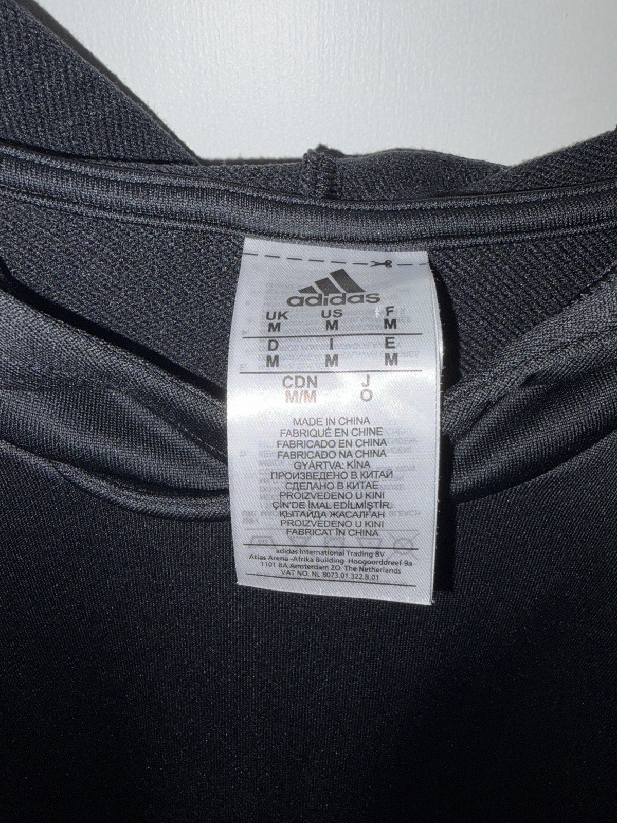 adidas Climawarm Climalite Pullover Hoodie Solid Black Logo Pockets Men’s M