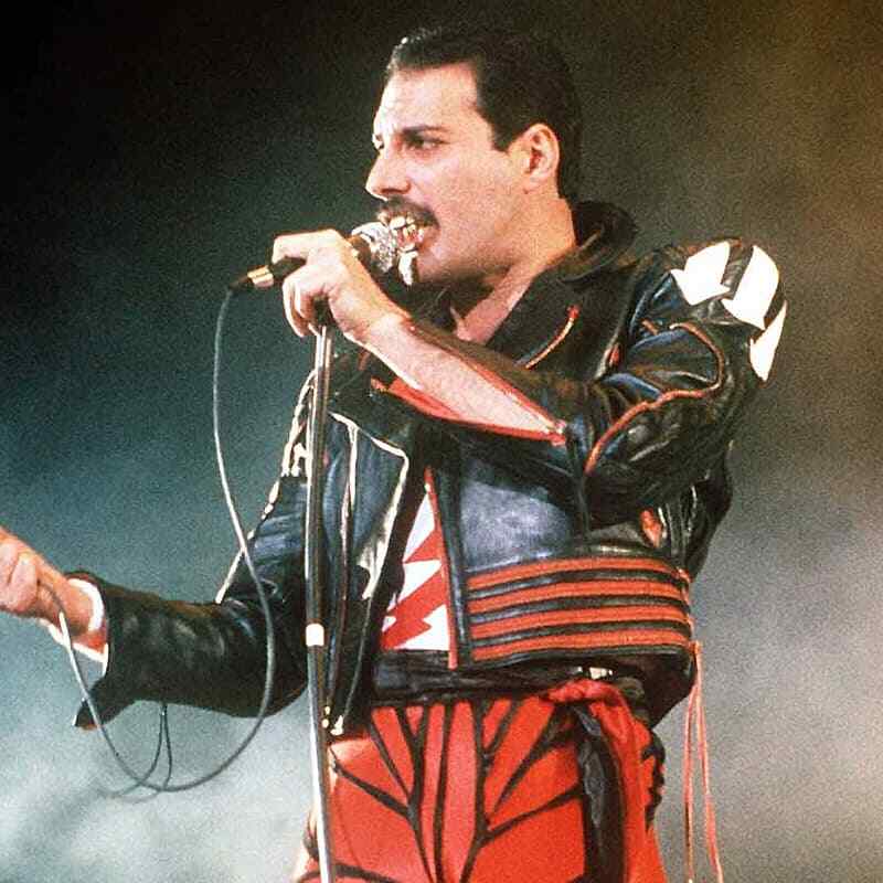 Freddie Mercury Red and Black Arrow Faux / Synthetic / PU Jacket
