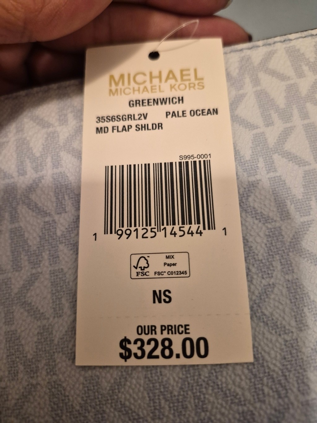 🩵✨️ NWT Michael Kors Greenwich Medium Flap Shoulder Bag Pale Ocean MK 🩵✨️