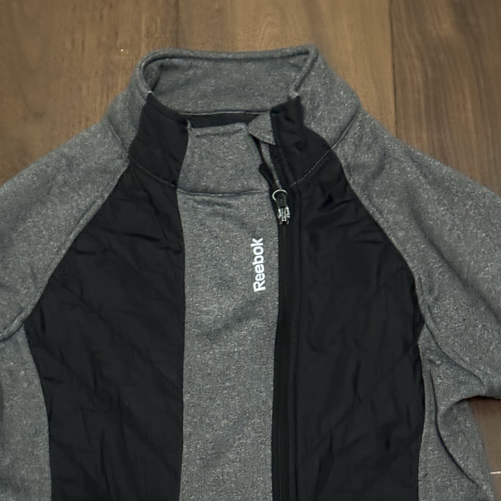 Reebok Womens Alpine Gray Quilted Classic Cut Coat Athletic Jacket Size XS $85