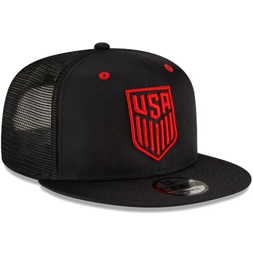 New Era U.S.A Soccer National Team Snapback Hat Black Trucker Mesh Back Cap