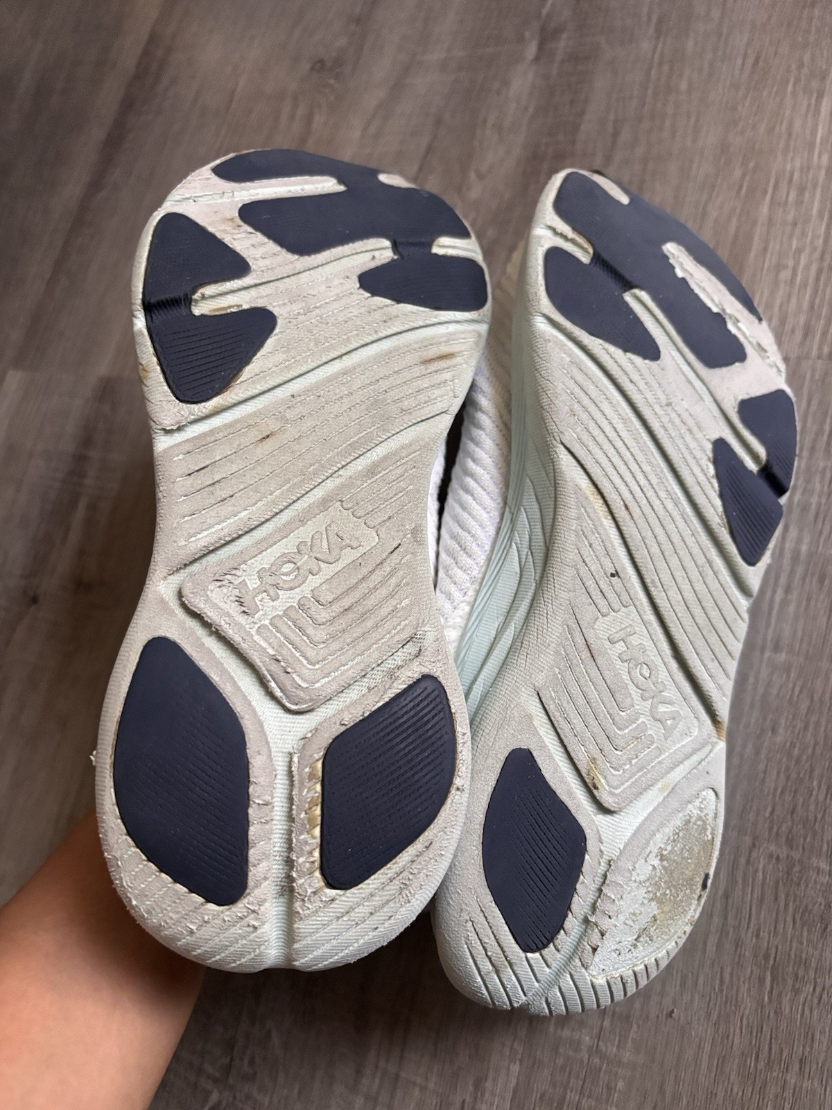 Hoka One One Solimar Blanc De Blanc Blue Glass Womens Size 7B