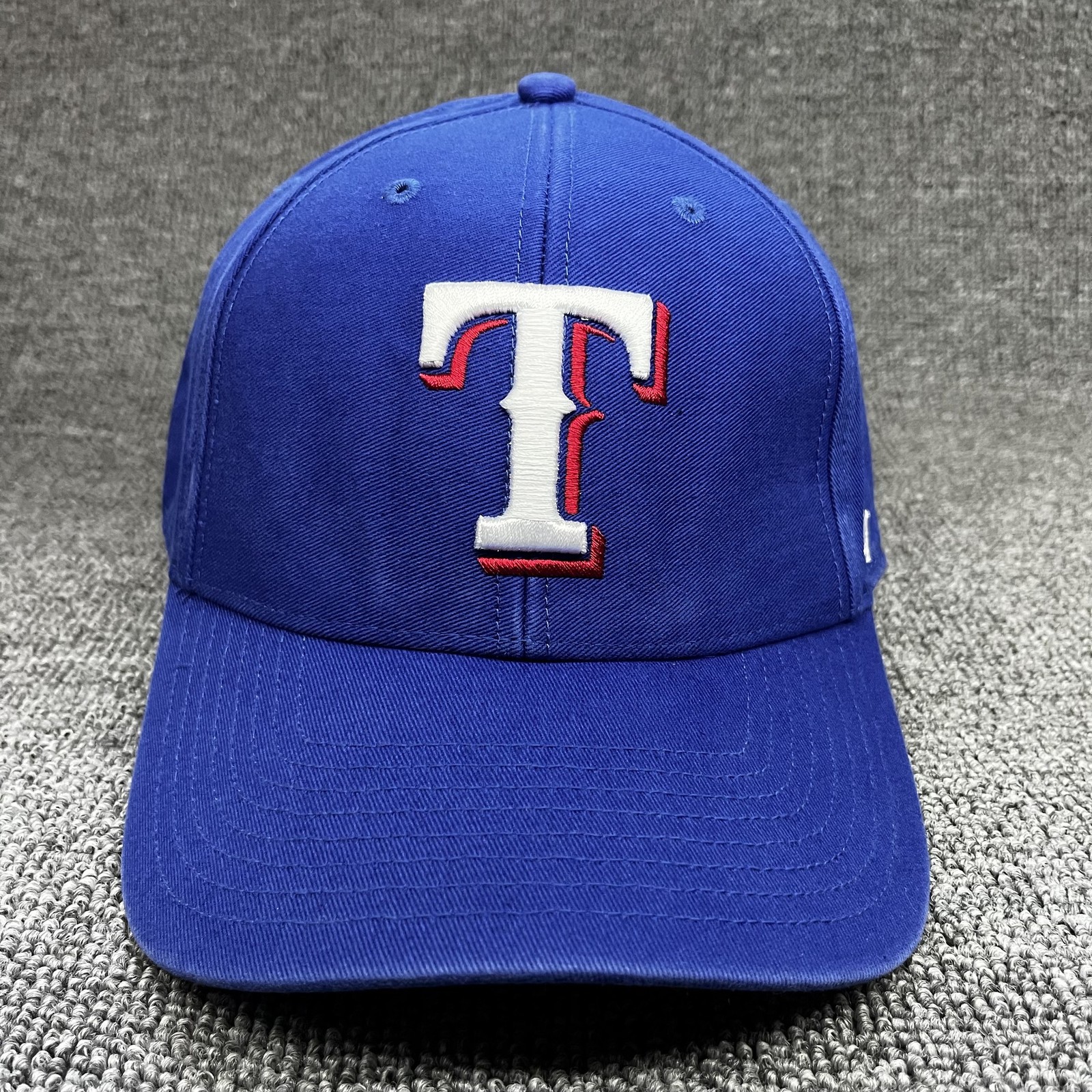 ’47 Brand Texas Rangers Strapback Cap Blue Curved Brim MLB Hat