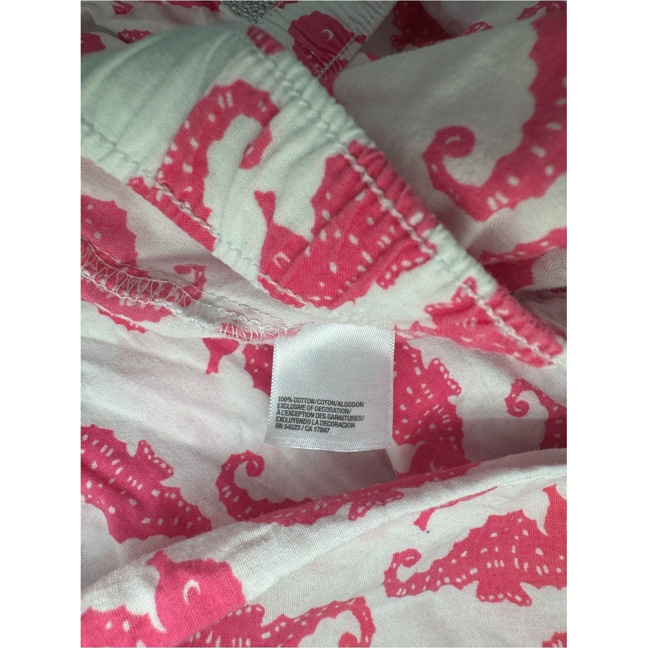 Old Navy Pink Seahorse-Print Lounge Pants with Bow