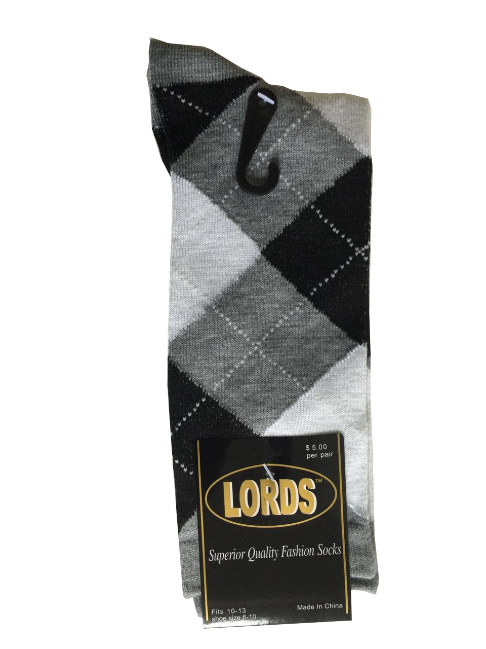 12 Pairs New Cotton Men’s Lords Argyle Style Dress Socks Size 10-13 Multi-color