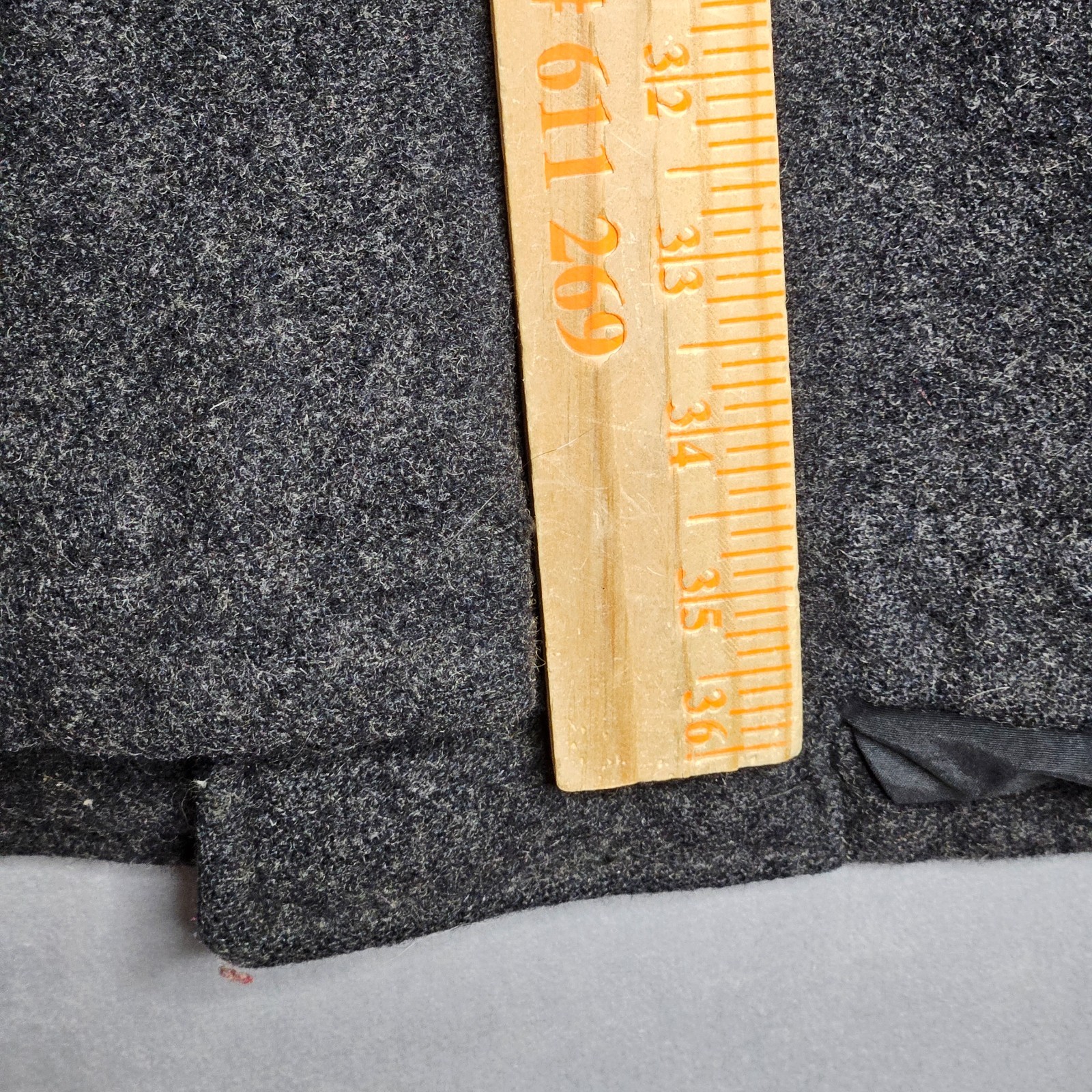 Gap Peacoat Mens XL Gray Wool Blend Button Up Pockets Single Vent Winter Classic