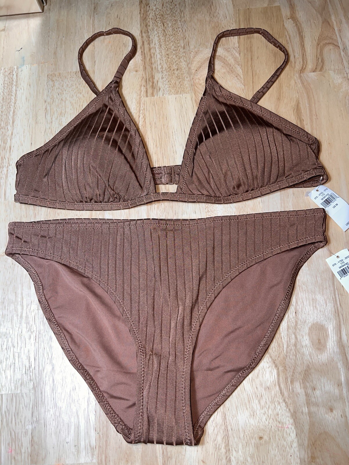 Medium Aerie Women’s 2 Piece Bikini Swimsuit In Brown BNWTS