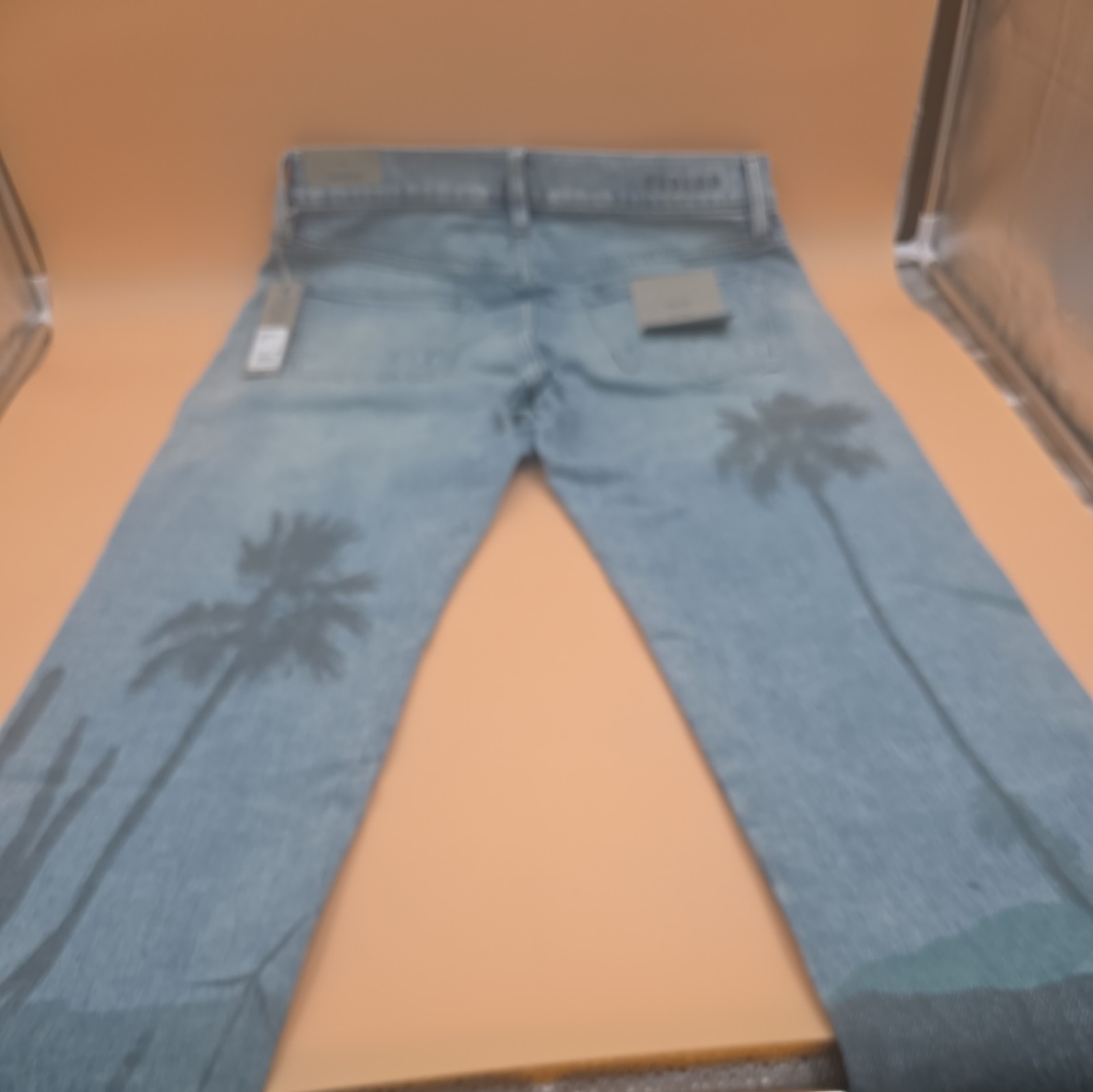 NWT Hudson Walker Spring Break Laser Print Kick Flare Jeans Men’s 34 MSRP $295