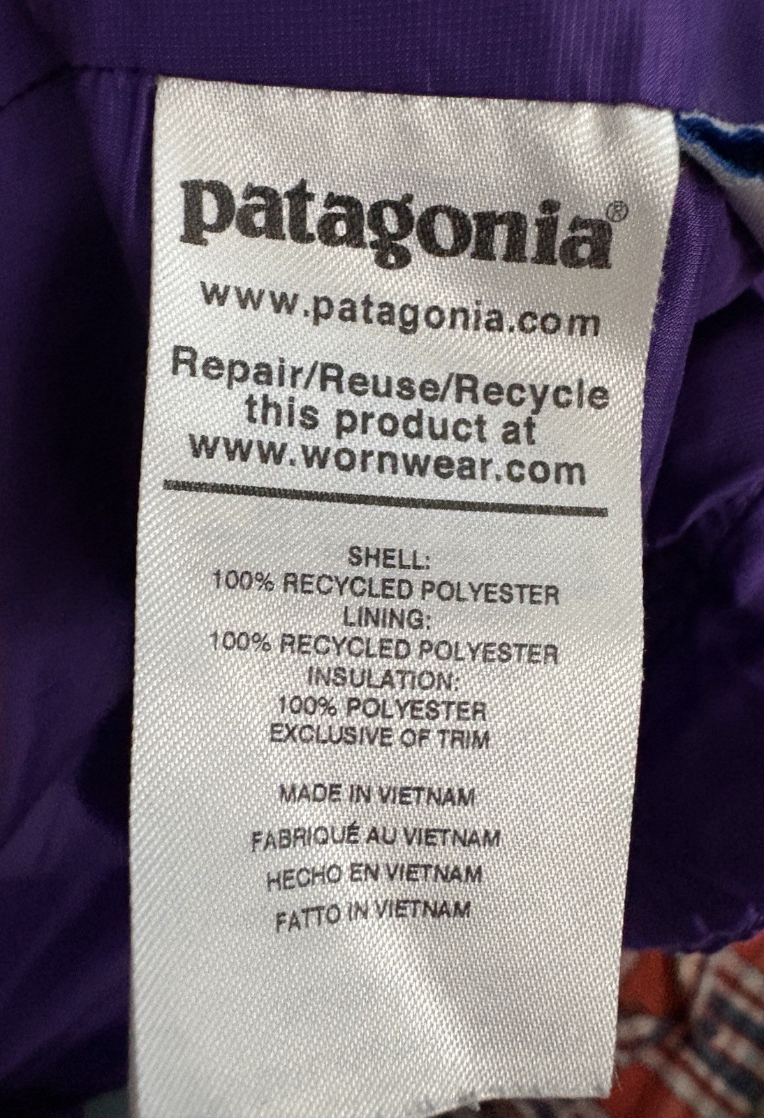 Patagonia Men’s Nano Puff® Jacket Purple Size XL
