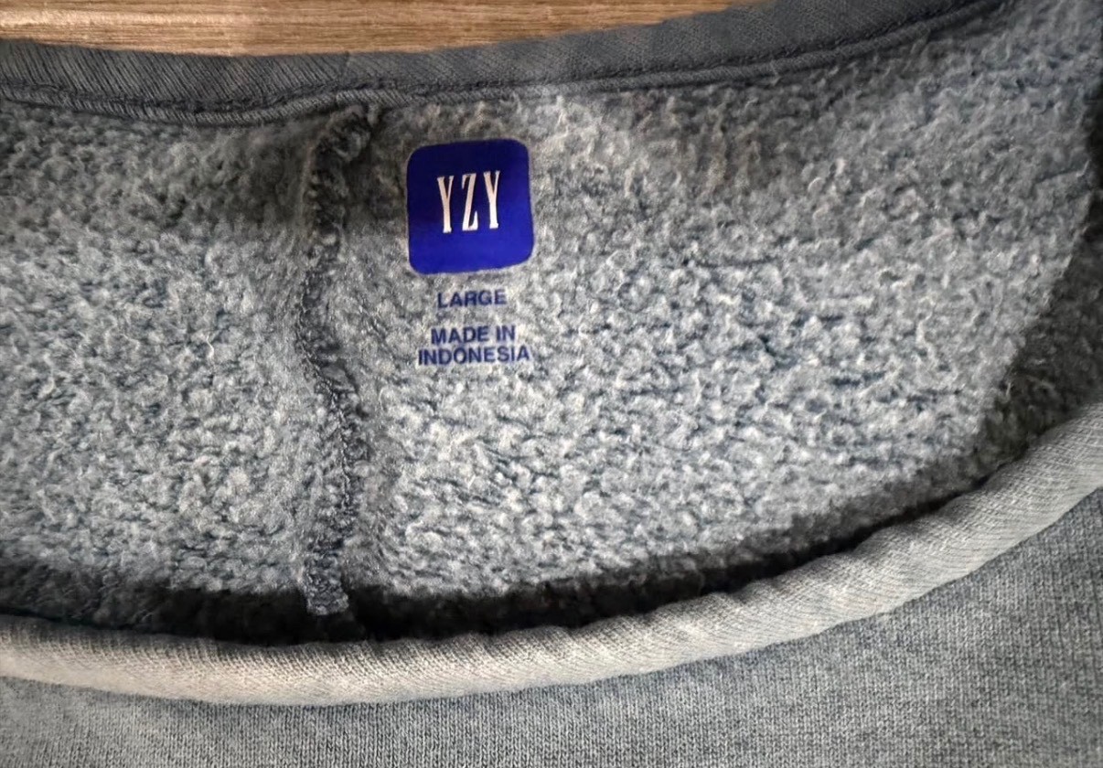 Yeezy Gap Fleece Yoke Tee in the “Bluestone” colorway Size LARGE