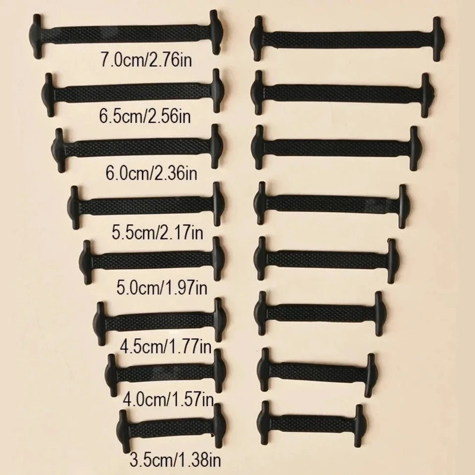 16Pcs Silicone No Tie Shoelaces Elastic Rubber Laces for Kids & Adults