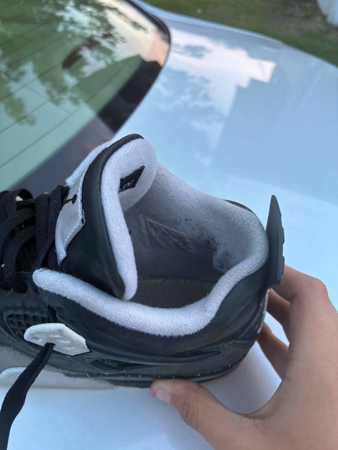 Jordan Air Jordan 4 Unisex Kids Sneaker 6Y Gray/Black/White Suede FQ8213-002