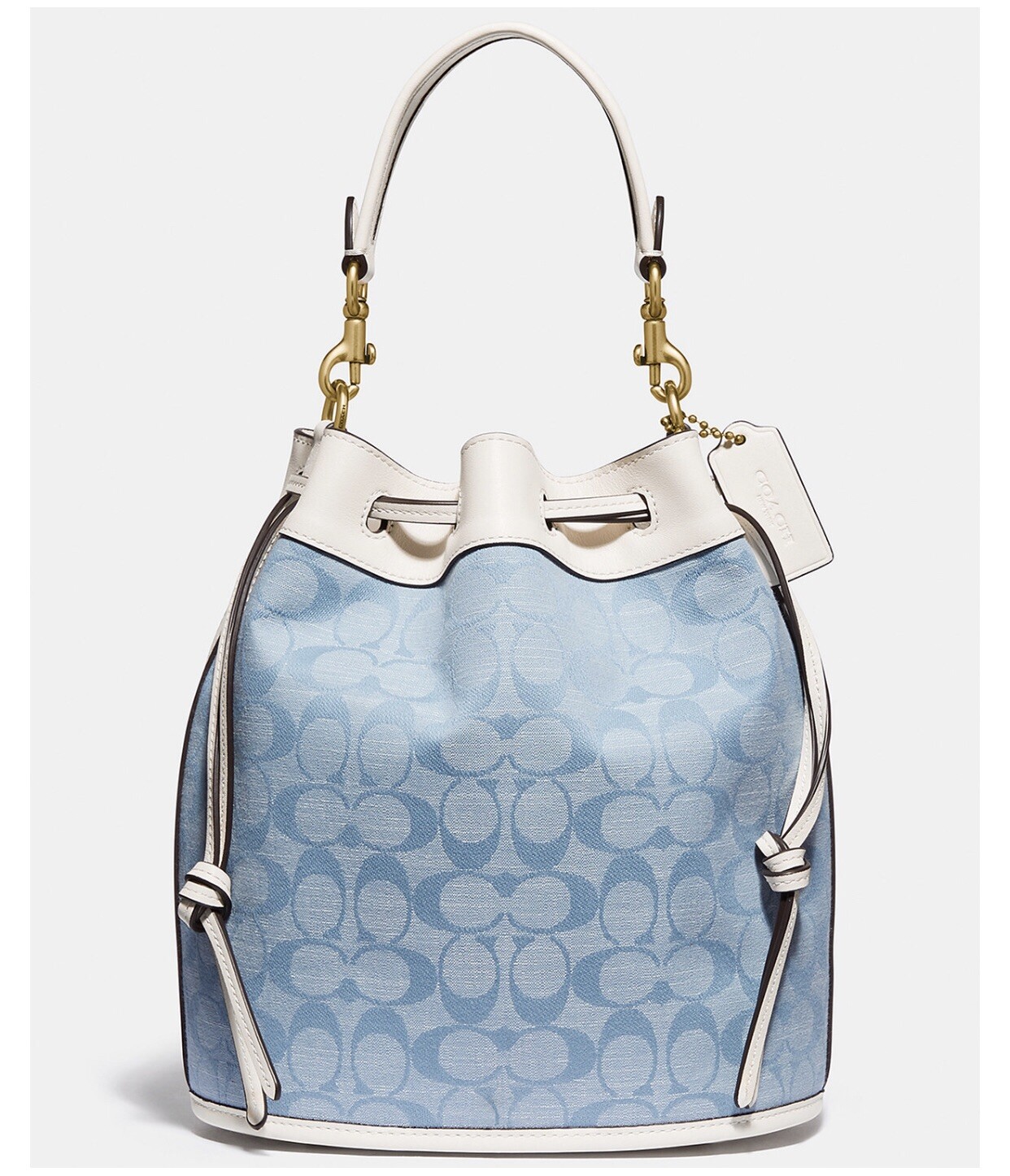 COACH Field Bucket Bag In Signature Jacquard, Blue, NEW WITH TAGS!!
