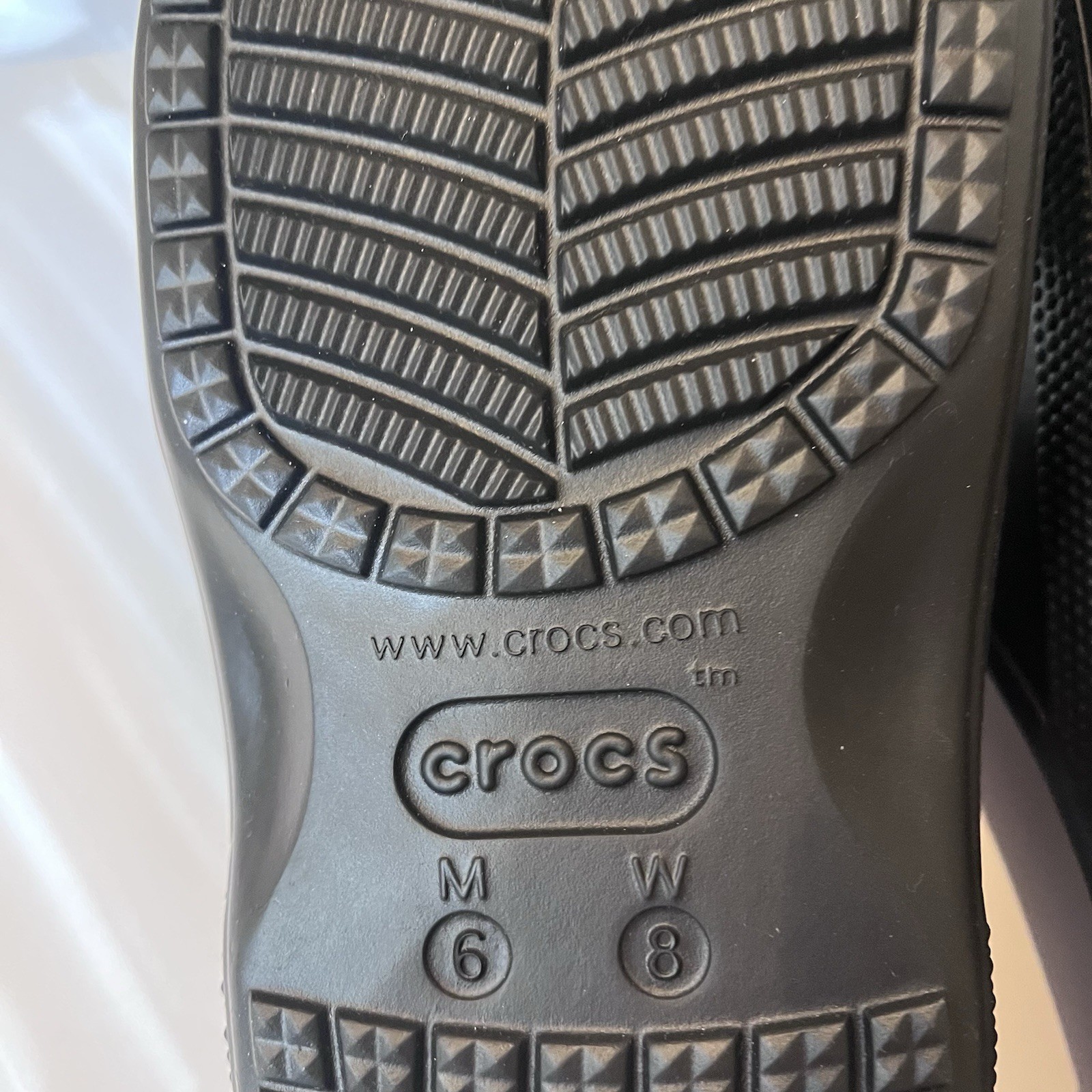Crocs Sandals Womens 8 (Mens 6) Black Baya 2 Strap Slide 207627-001-Unisex