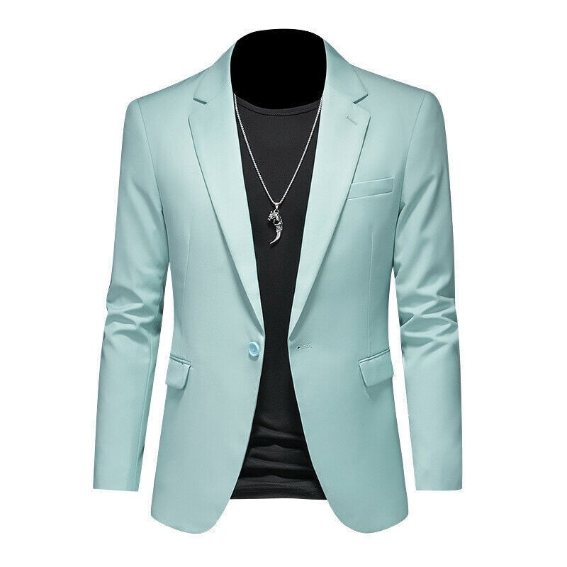 Men’s Jacket Casual Suit Blazer Slim-Fit Suit Wedding Business Dress Suit Tops