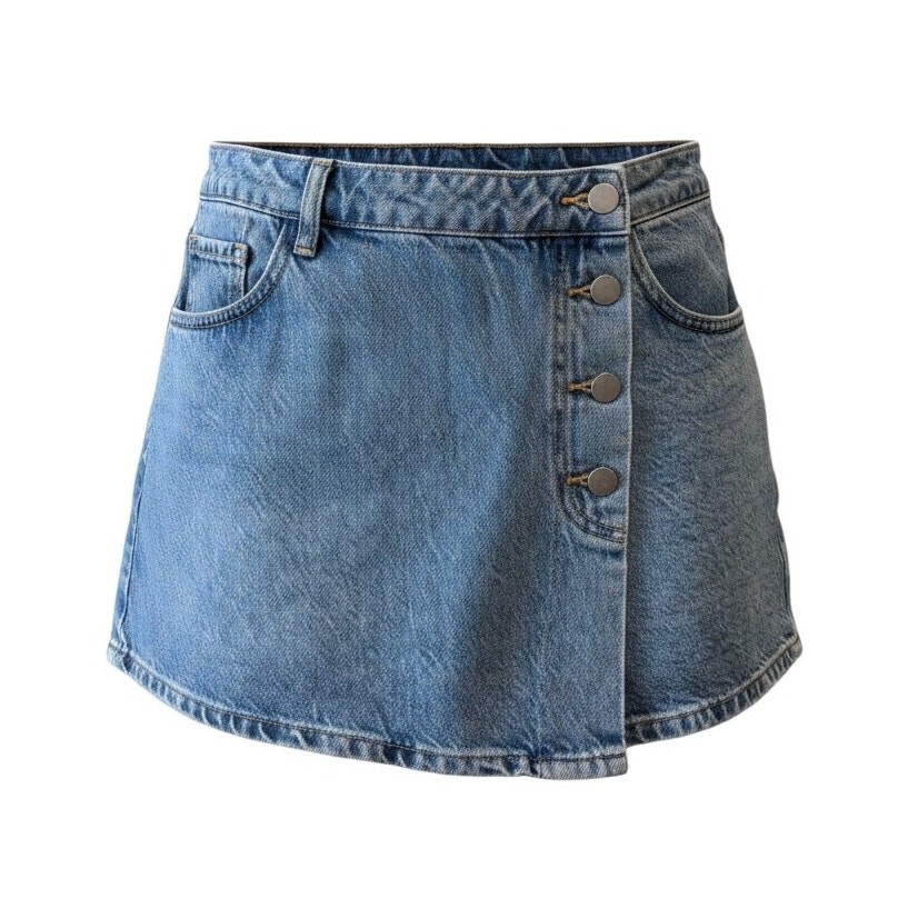 Urban Outfitters Denim Skort Women’s Medium Blue Wrap Mini Skirt Shorts