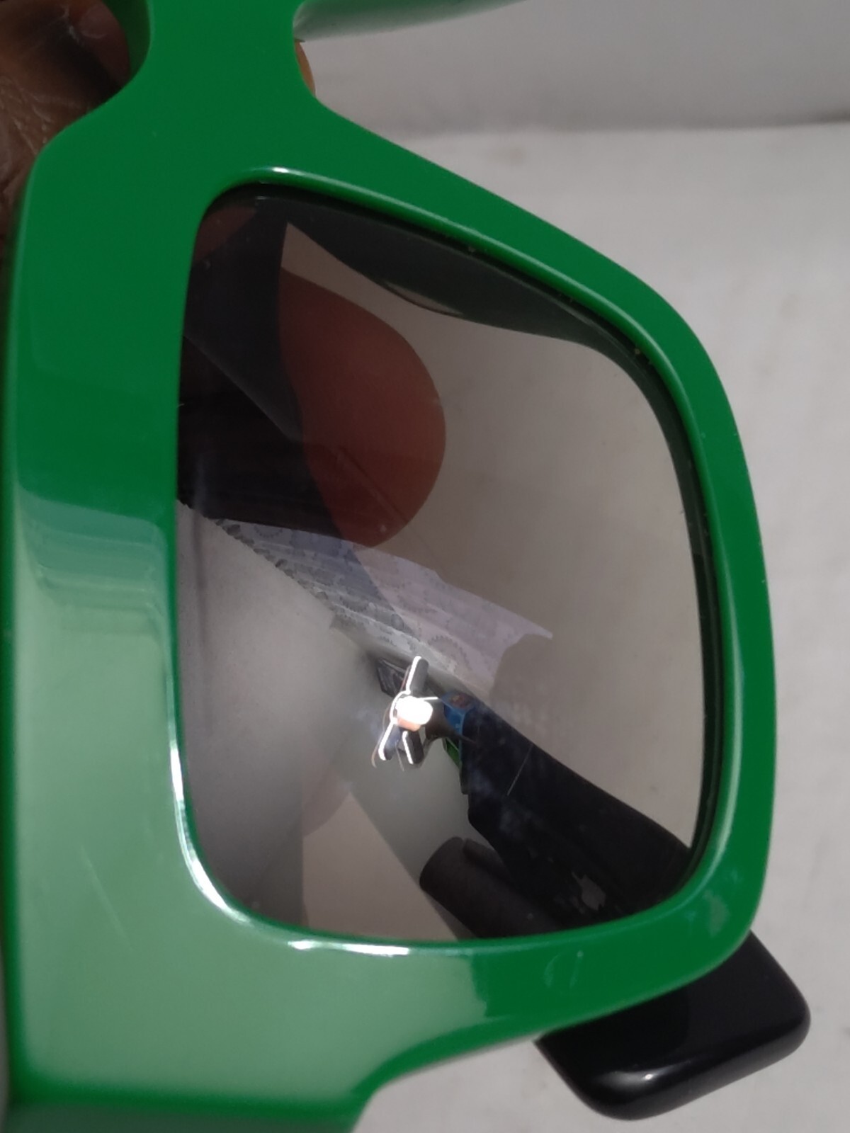 Prada SPR 28P 51-20 SMP-0A7 140 2N Sunglasses Green / Black Authentic Rare
