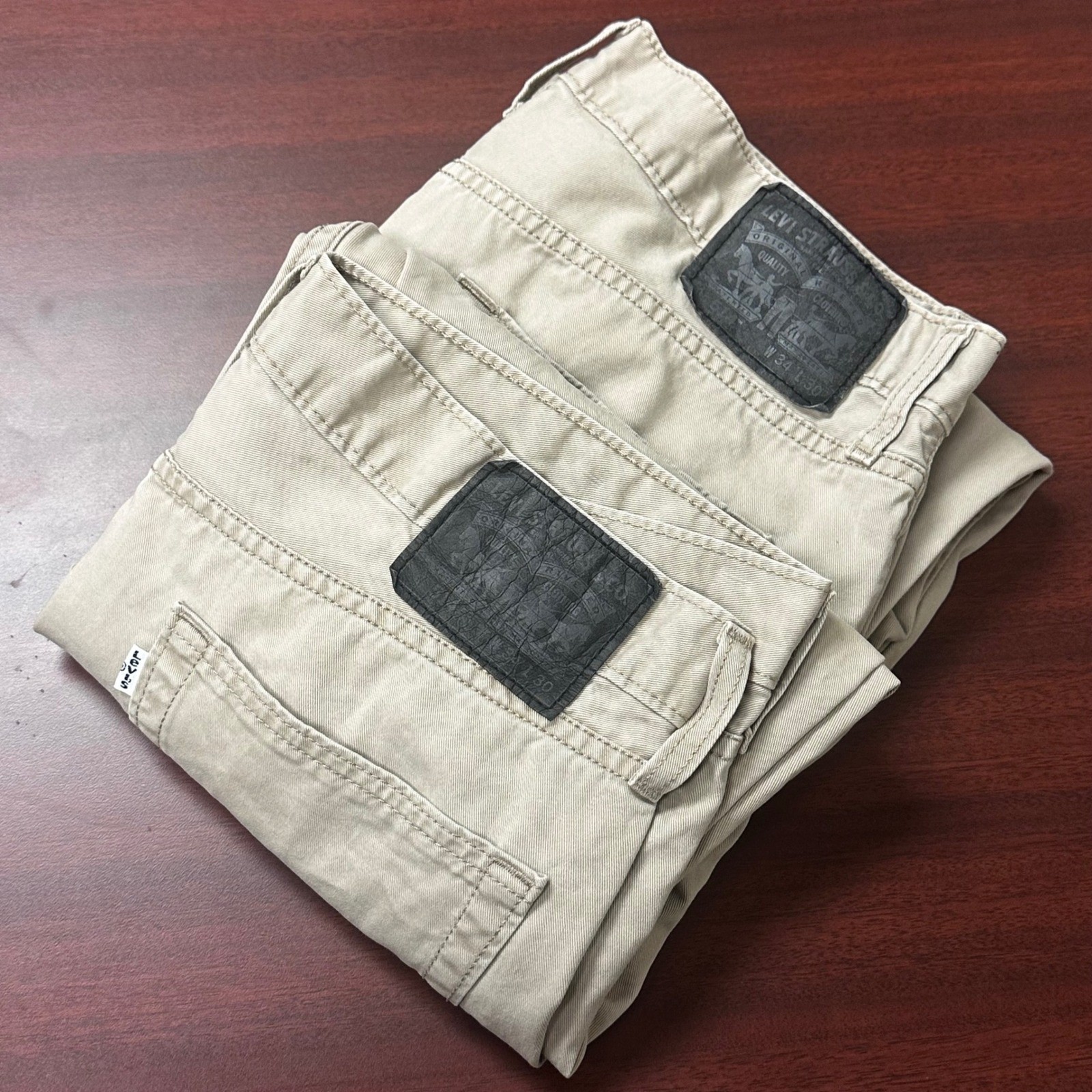 2- Levis 514 Athletic Taper Pants Mens 34×23 (actual) Cotton Street See Details