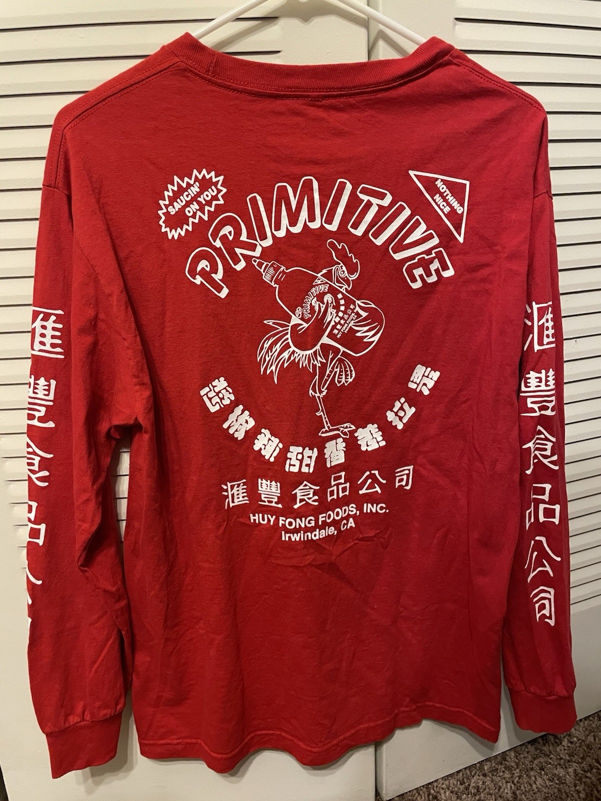 Red Primitive Skateboards Men’s M Huy Fong Foods Sriracha Collaboration T-Shirt