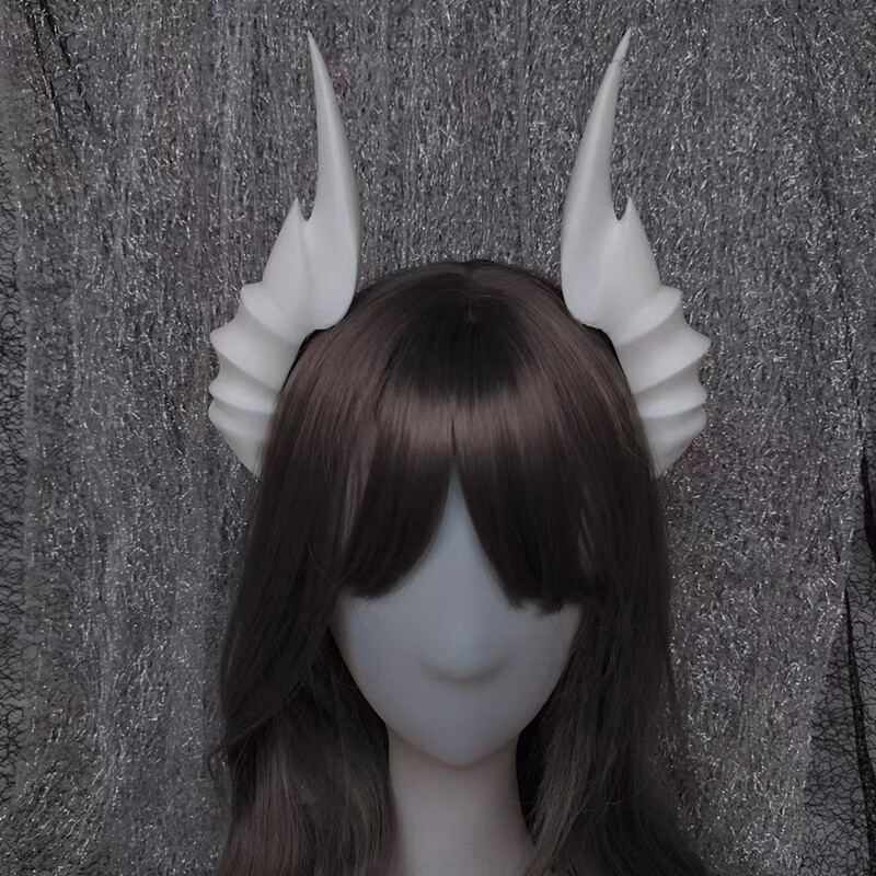 14/19cm Devil Horns Hair Clips Black/White Girl Hair Clips Lolita Cosplay Props