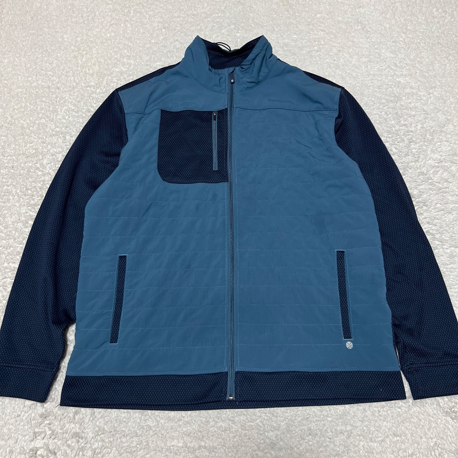 Footjoy Jacket Mens Extra Large Blue Thermo Series Hybrid Quilted Full Zip Golf
