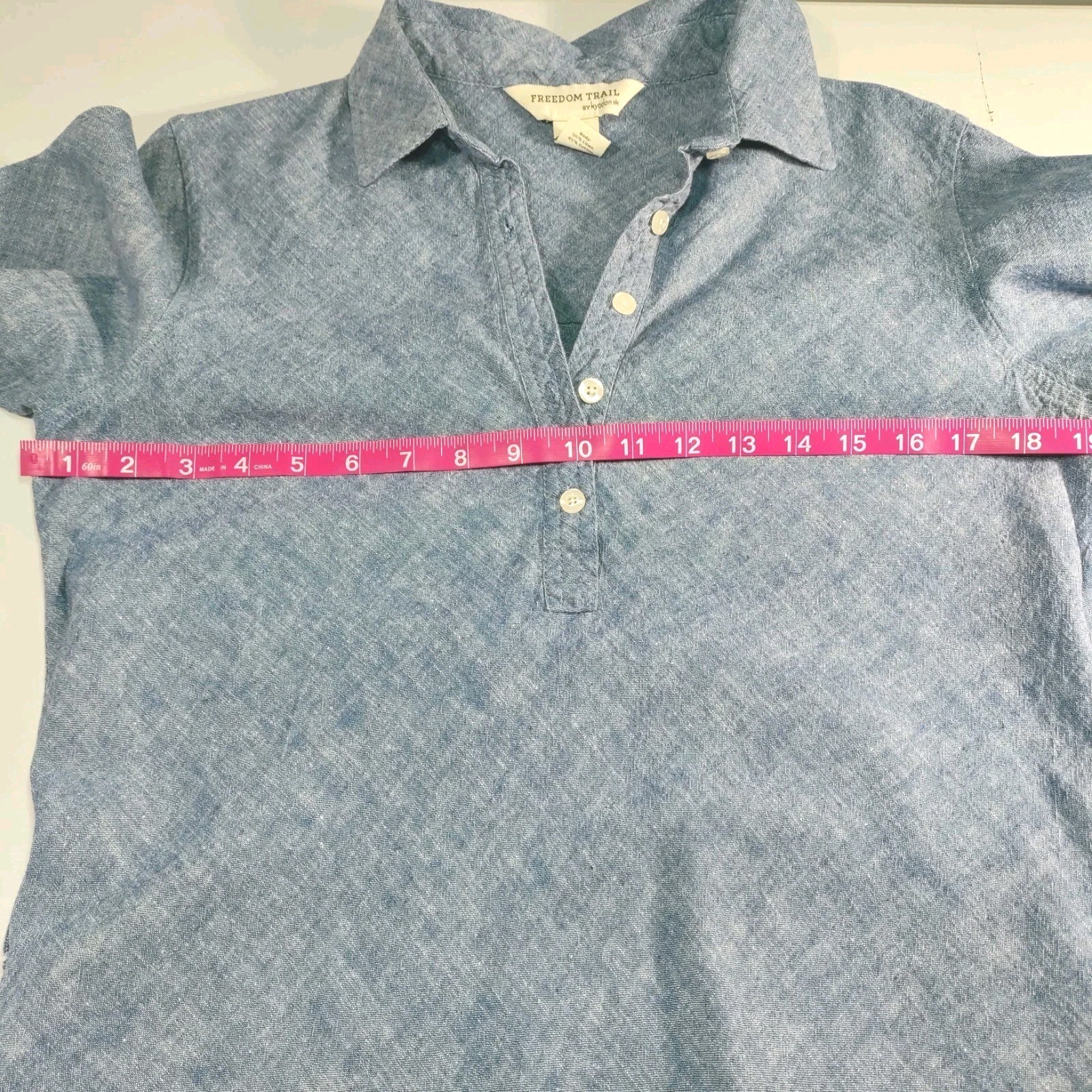 FREEDOM TRAIL by KYODAN Linen Shirtdress Women’s Size Small Blue