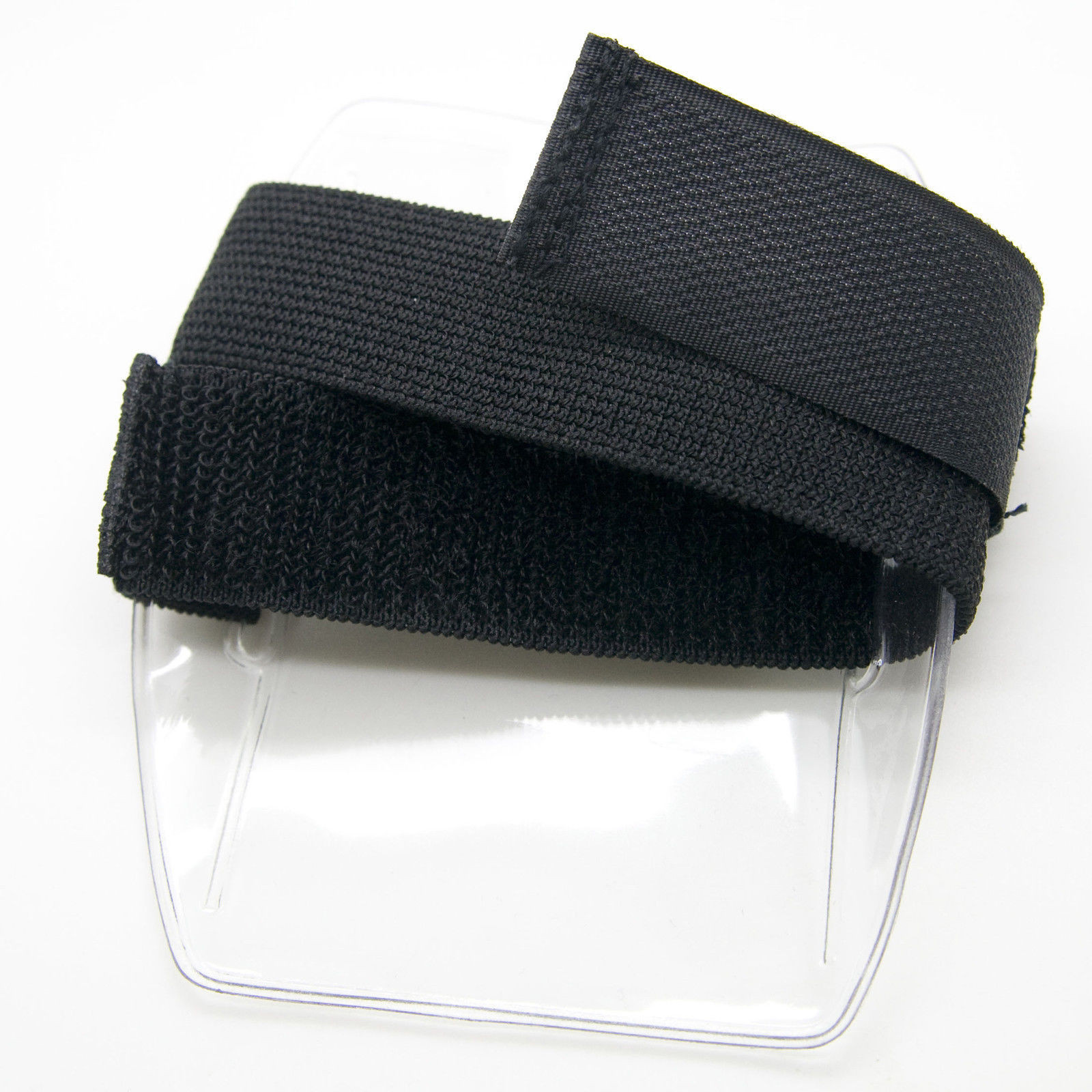 5 Pack – Arm Band Photo ID Badge Holder with Elastic Black/Navy/White Strap